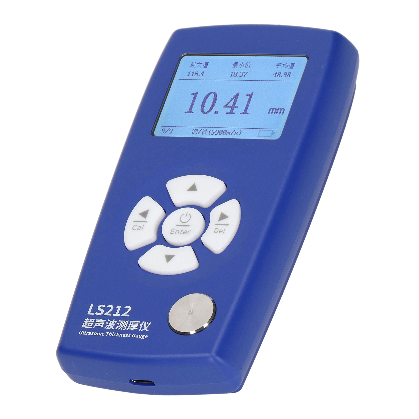 Ultraschall-dickenmessgerät Mit Digitaler Anzeige, Auflösung 0,001 Zoll, Messbereich 0,8–350 Mm