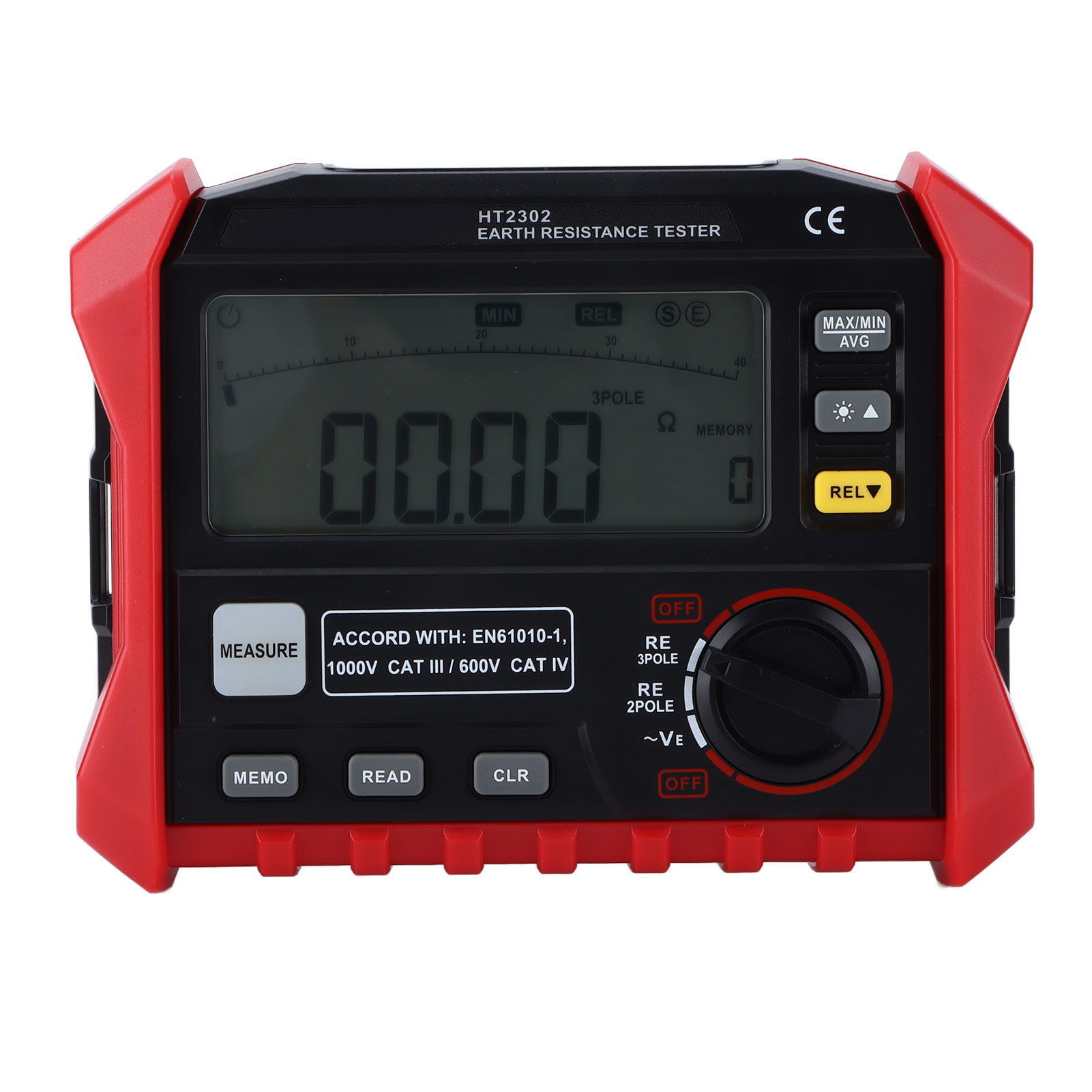 Ht2302 Digitales Erdungswiderstandsmessgerät Mit Lcd-hintergrundbeleuchtung Für Das Labor Für Elektrische Energiekommunikation