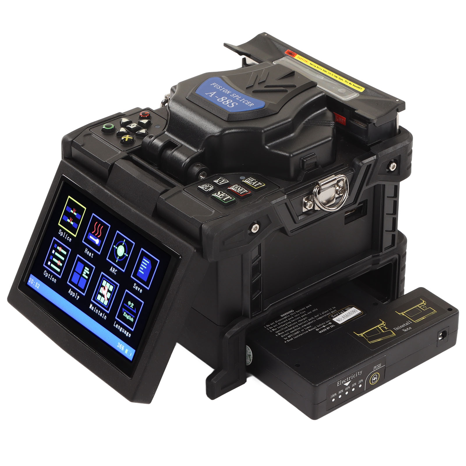 Automatisches, Intelligentes Glasfaser-spleißgerät Mit 5-zoll-hd-bildschirm, 100–240 V, Eu-stecker