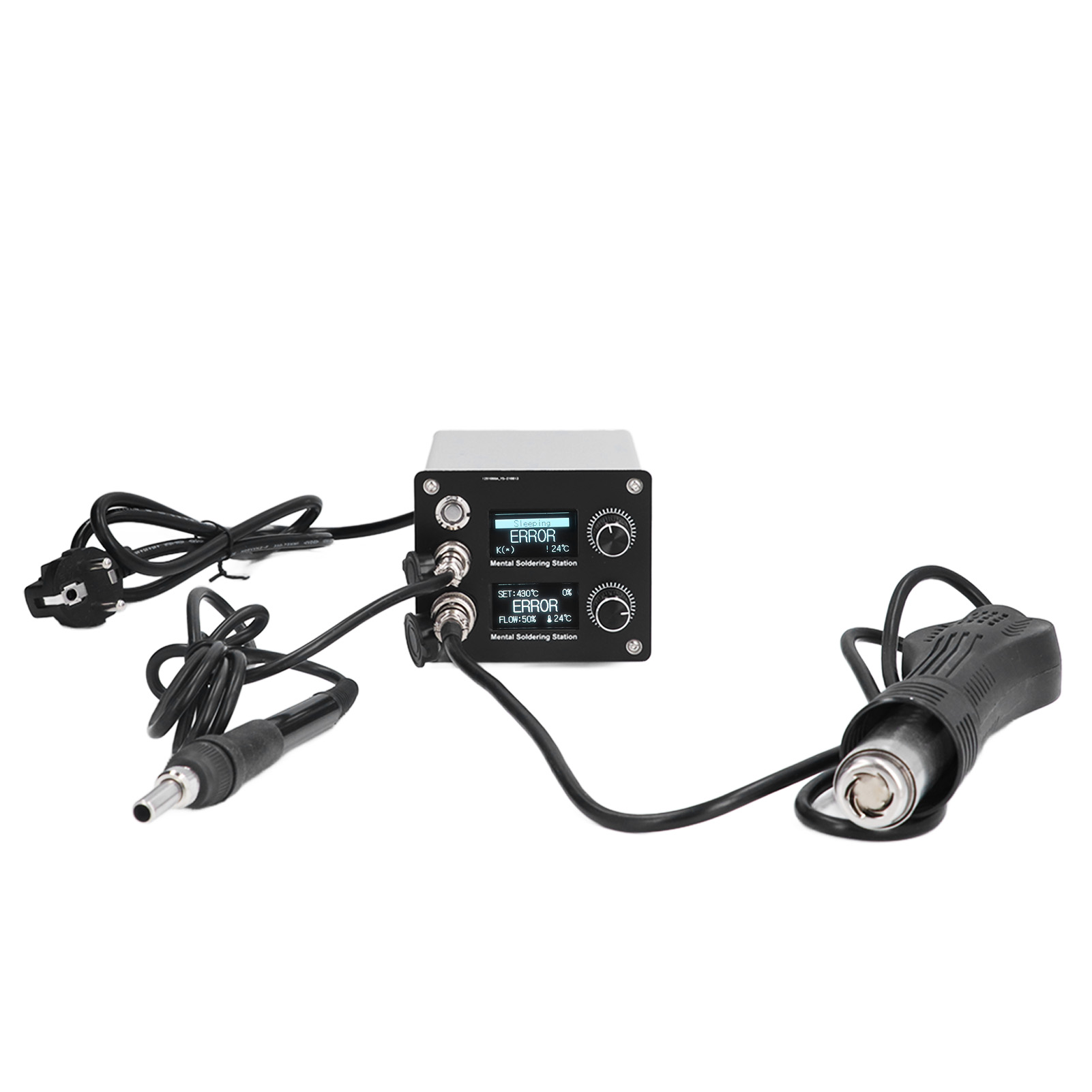 Lötstation Mit Heißluftpistole, 2-in-1-digital-diy-reparaturwerkzeug-set, Eu-stecker, 250 V