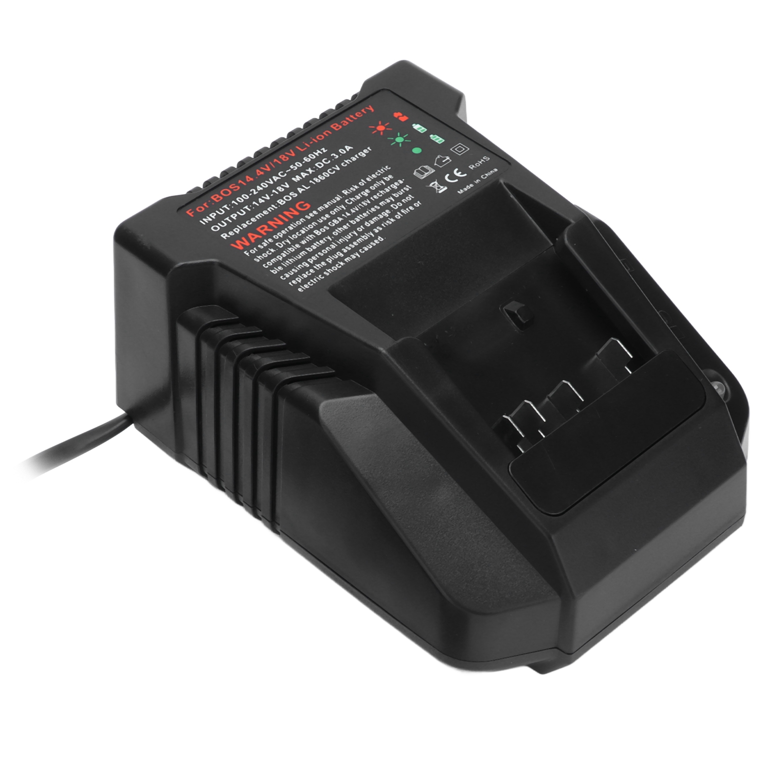 Lithium-batterieladegerät 14–18 V, Intelligentes Batterieladegerät Für Bosch Bc660 Und Bc1880, 100–240 V Wechselstrom, Eu-stecker