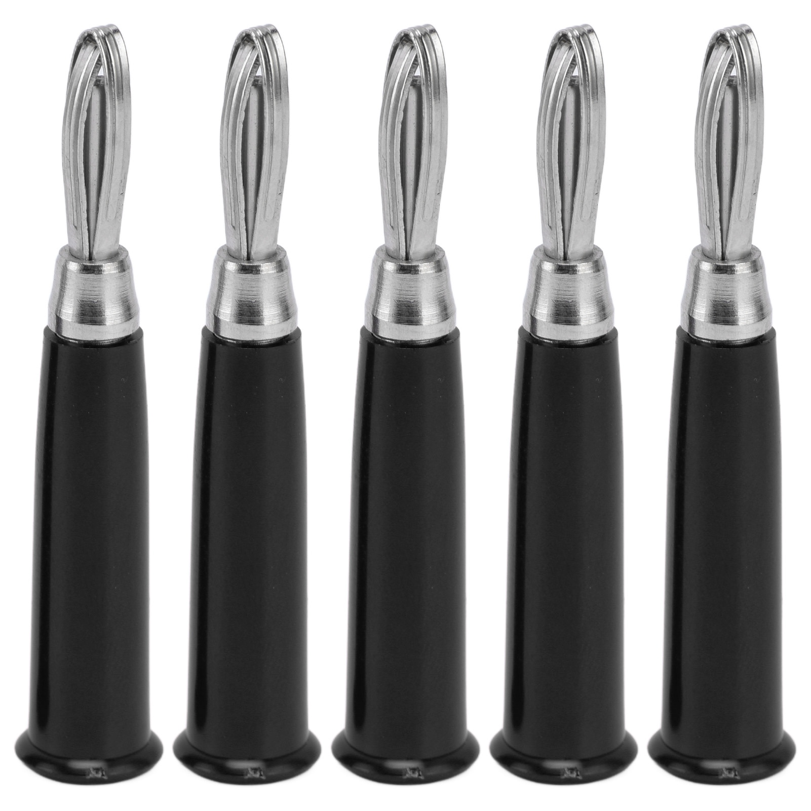 20-teiliges Bananenstecker-set (4 Mm Kupferkontakte, Kreuzstecker) Für Lautsprecher, Schwarz