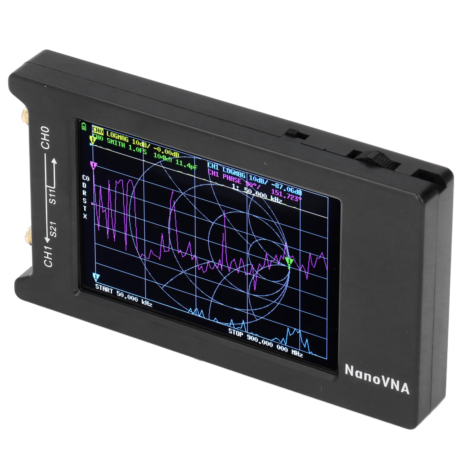 4-zoll-lcd-vektornetzwerkanalysator, Usb-kurzwellenantennenanalysator 50 Khz–1,5 Ghz, Eingebauter Akku
