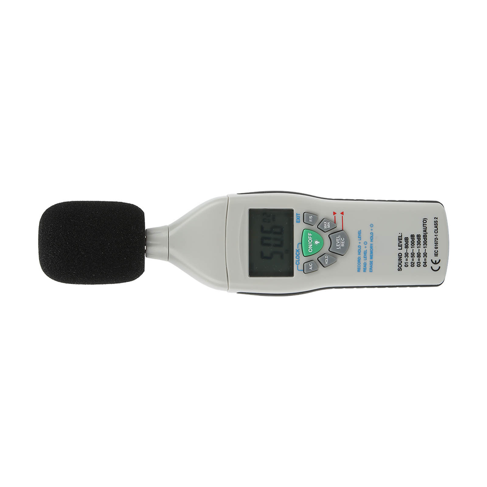 Digitales Schallpegelmessgerät Dt-815 Mit Lcd-hintergrundbeleuchtung, Handgerät, Dezibel-lärmmessgerät, Messbereich 30 Db – 130 Db