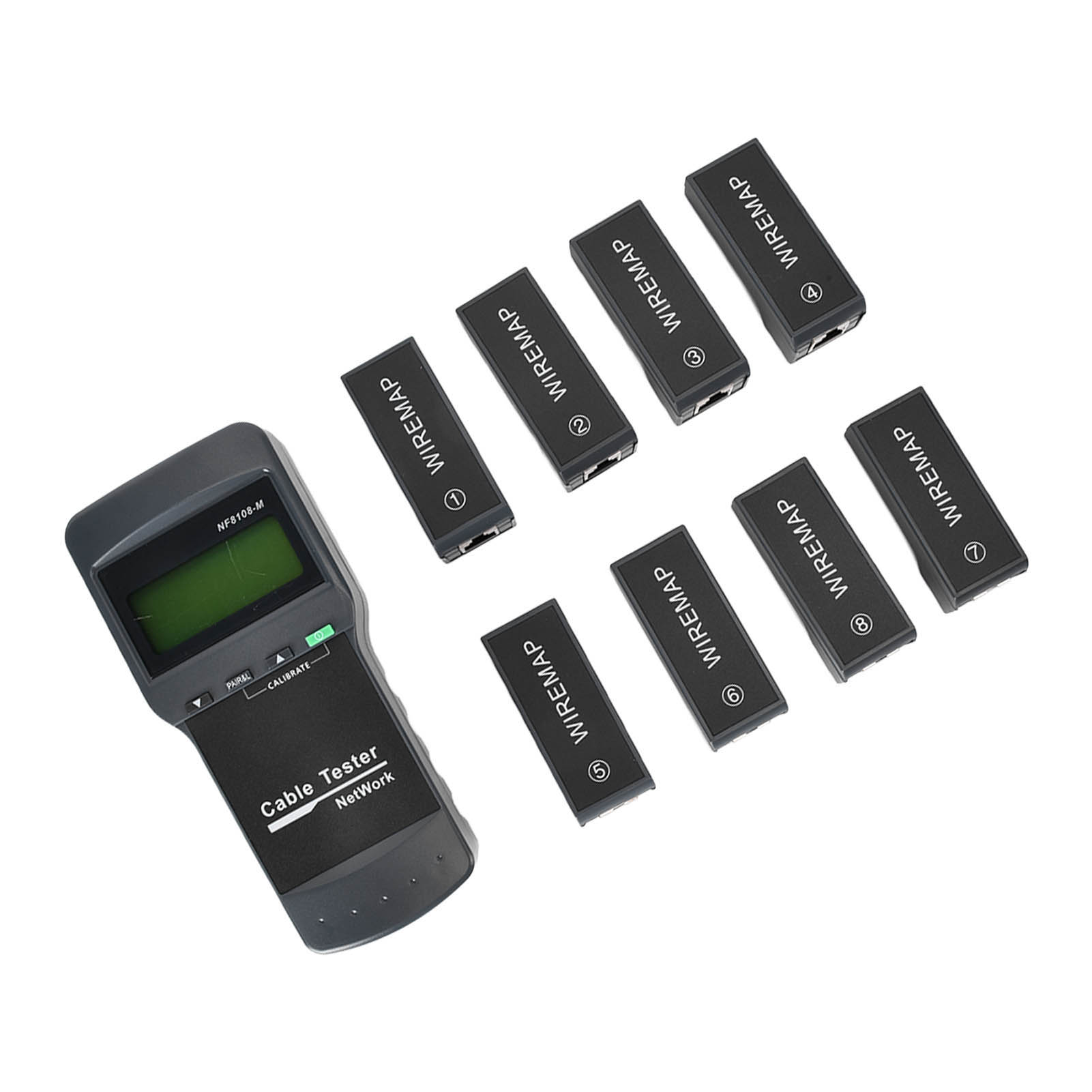 F‑8108‑m Lcd-display Netzwerkkabel-längenmesser Kabel- Und Leitungsfehlerfinder Mit 8 Fernbedienungseinheiten