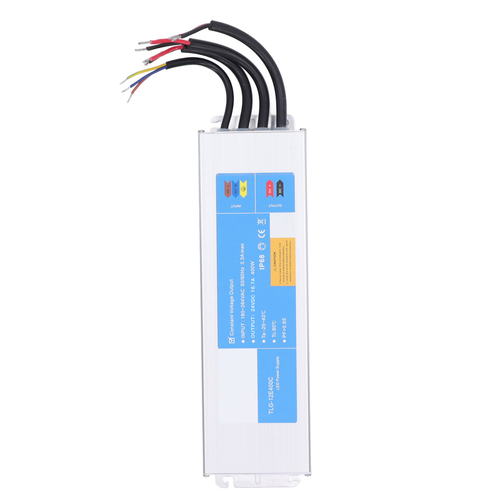400-w-led-treiber-netzteil, Ip68 Wasserdicht, Niederspannungstransformator, 180–264 V Eingang, Dc 24 V, 16,7 A