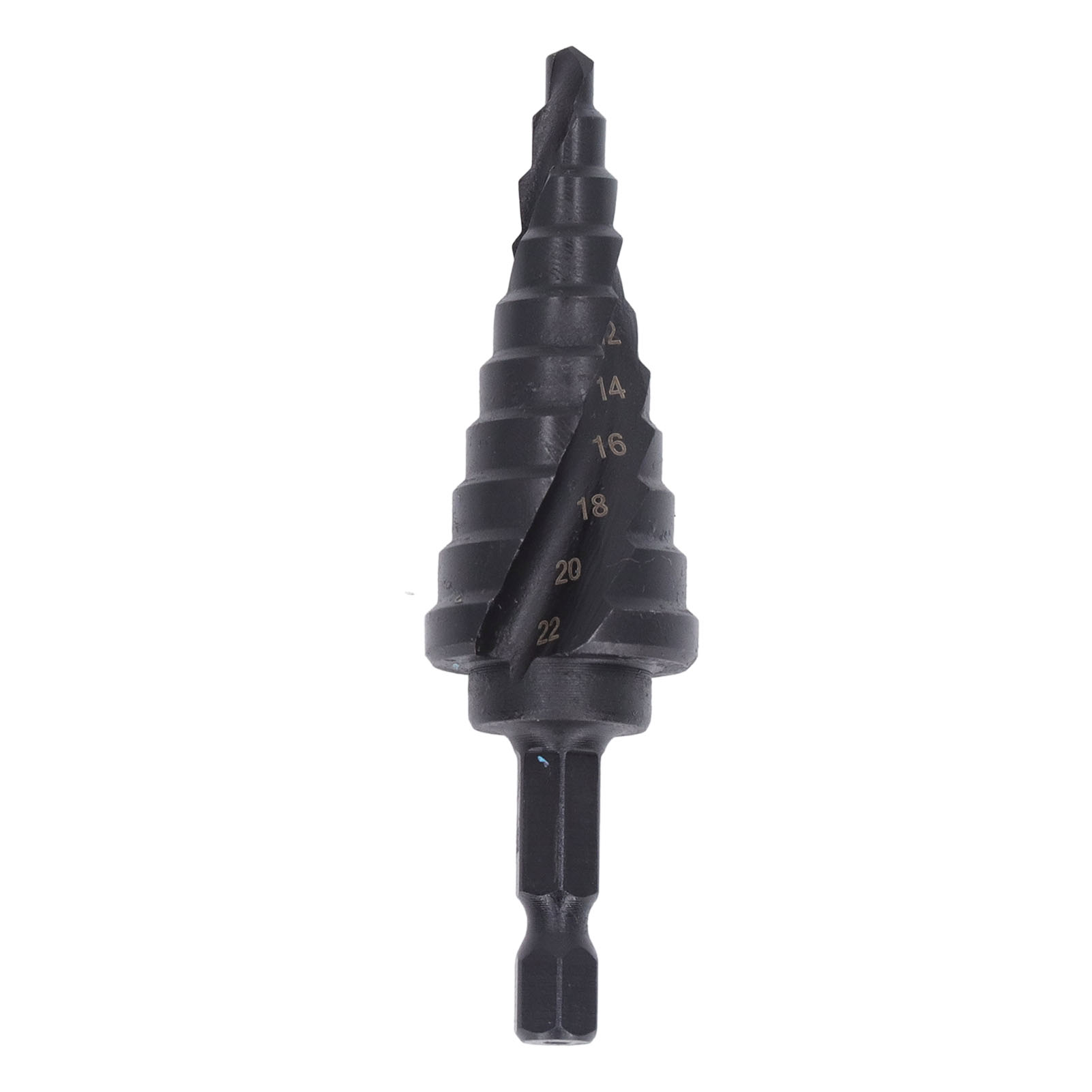 Stufenbohrer Hss Spiralnut Pagodenlochreibahle Sechskantschaftwerkzeug Für Metall Schwarz 10 Stufen (4–22 Mm)