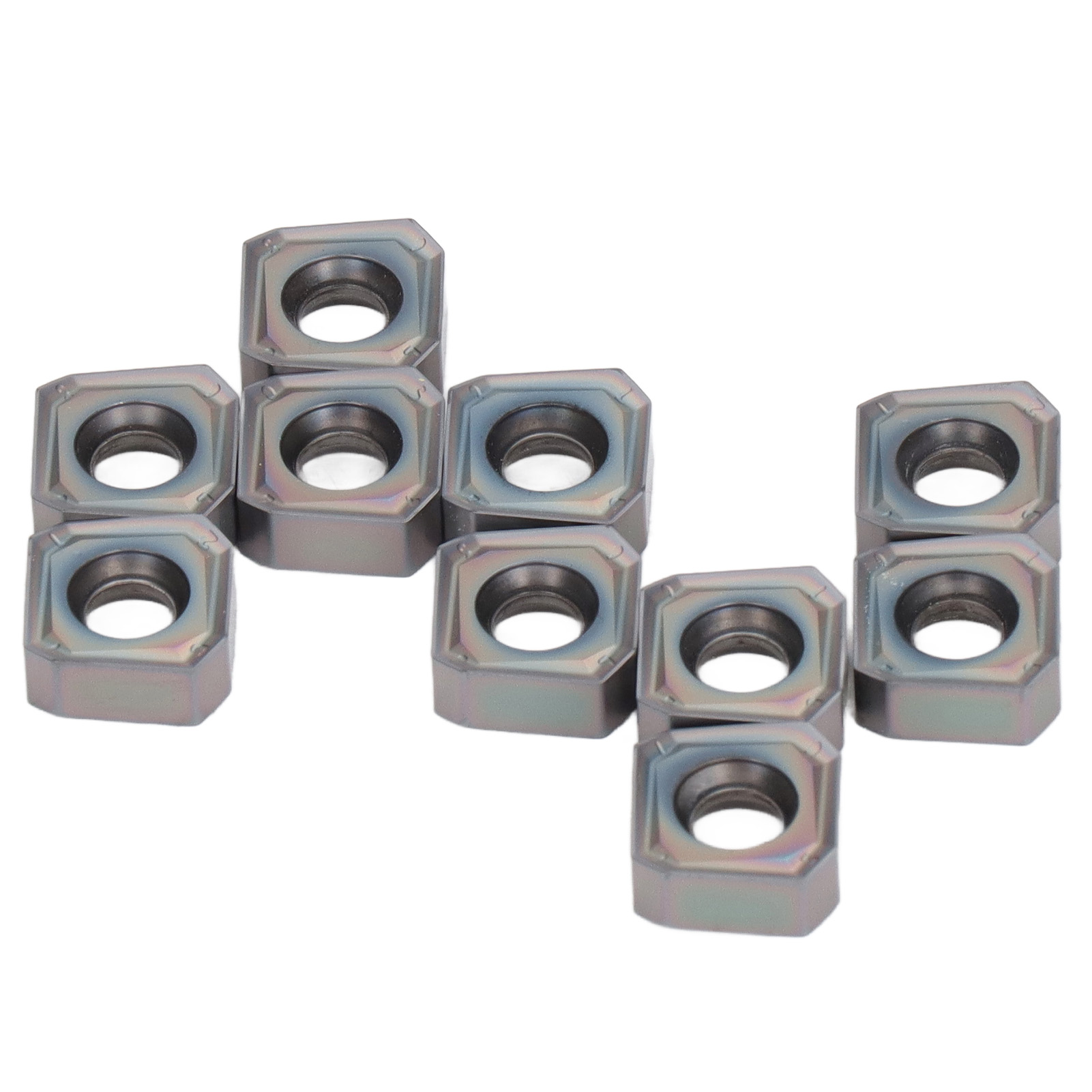10 Stück Hartmetall-dreheinsätze, Quadratisch Beschichtet, Klinge, Holz- Und Metallfräsen, Cnc-drehmaschinen-werkzeughalter