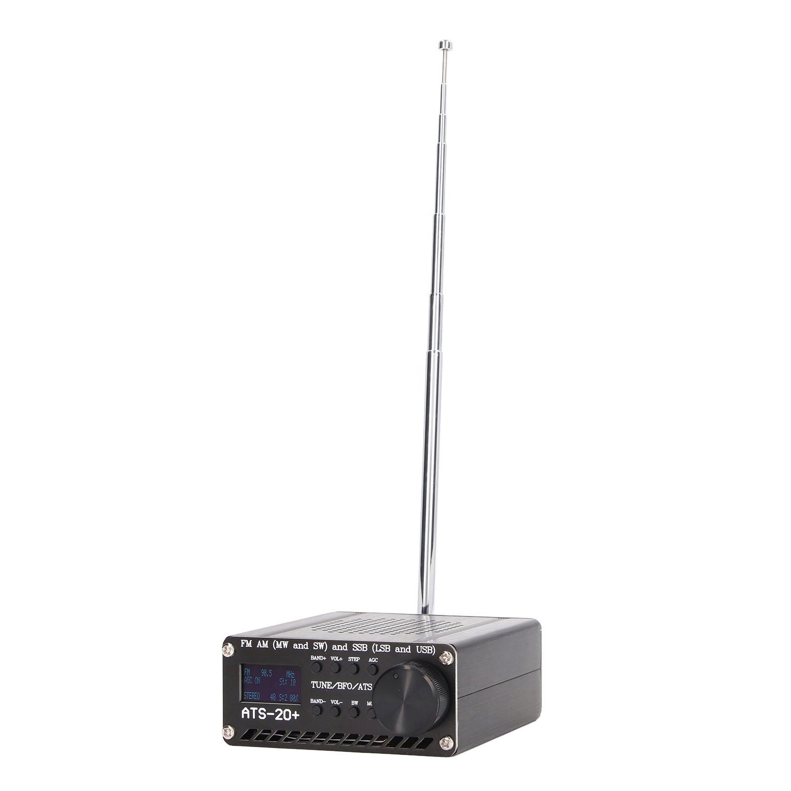 Tragbarer Vollband-radioempfänger Mit Kabellosem 0,96-zoll-display Und Sma-schnittstelle Für Fm Und Am