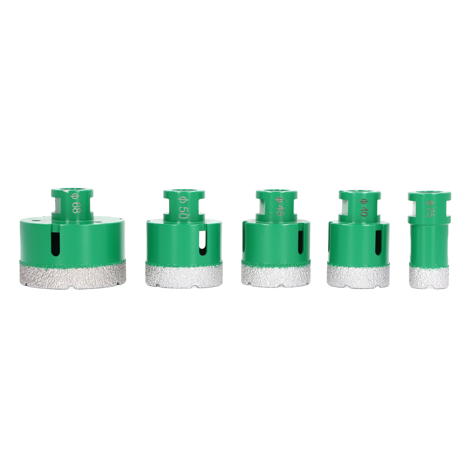 5-teiliges Diamant-lochsägen-set Mit Gelöteten Kernbohrern Und Aluminiumbox Für Marmor, Fliesen Und Glas