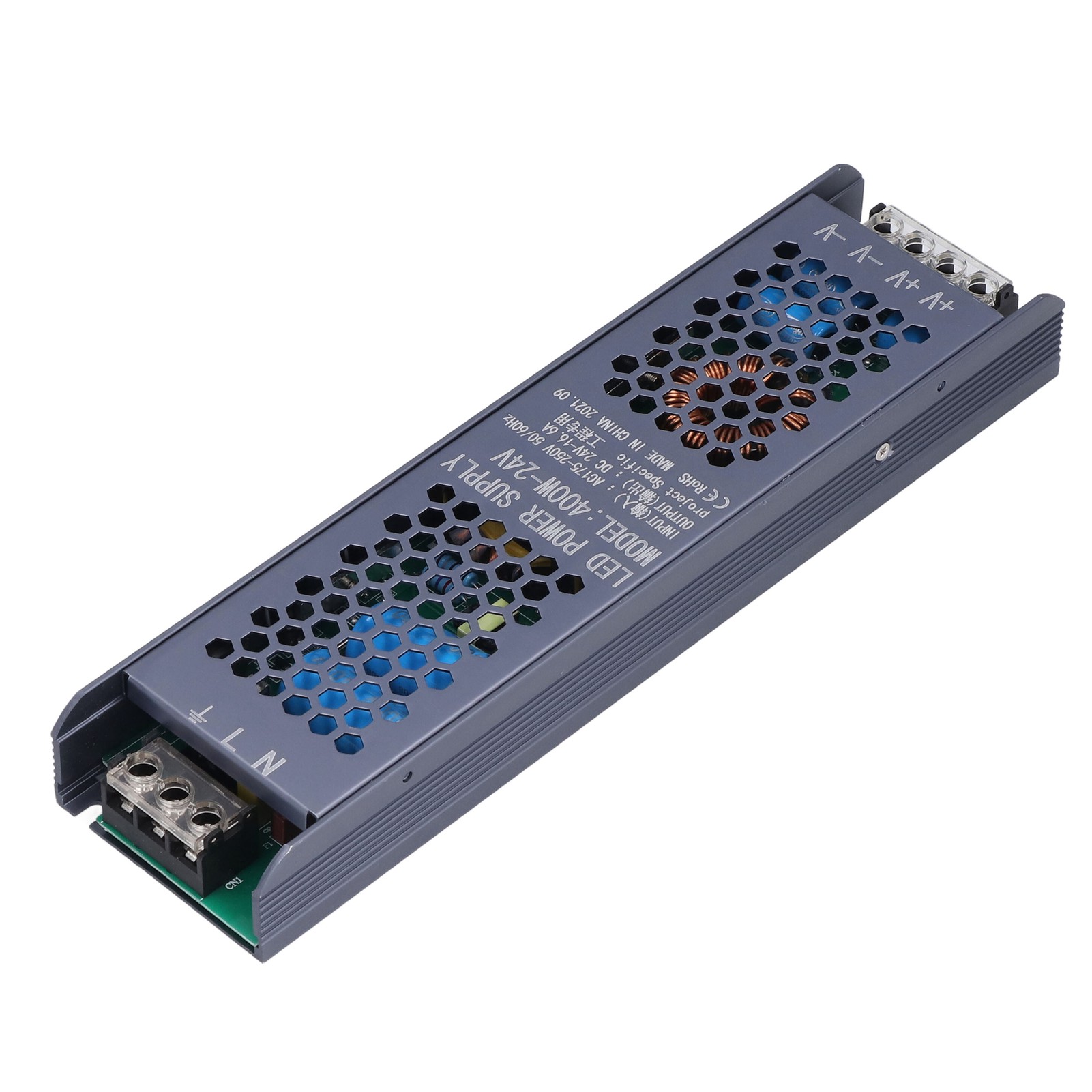 Led-schaltnetzteil-treiber, Magnetischer Lichttransformator, Schwarz, Lange Leiste, 400 W, Ac 175–250 V/24 V, 16,6 A