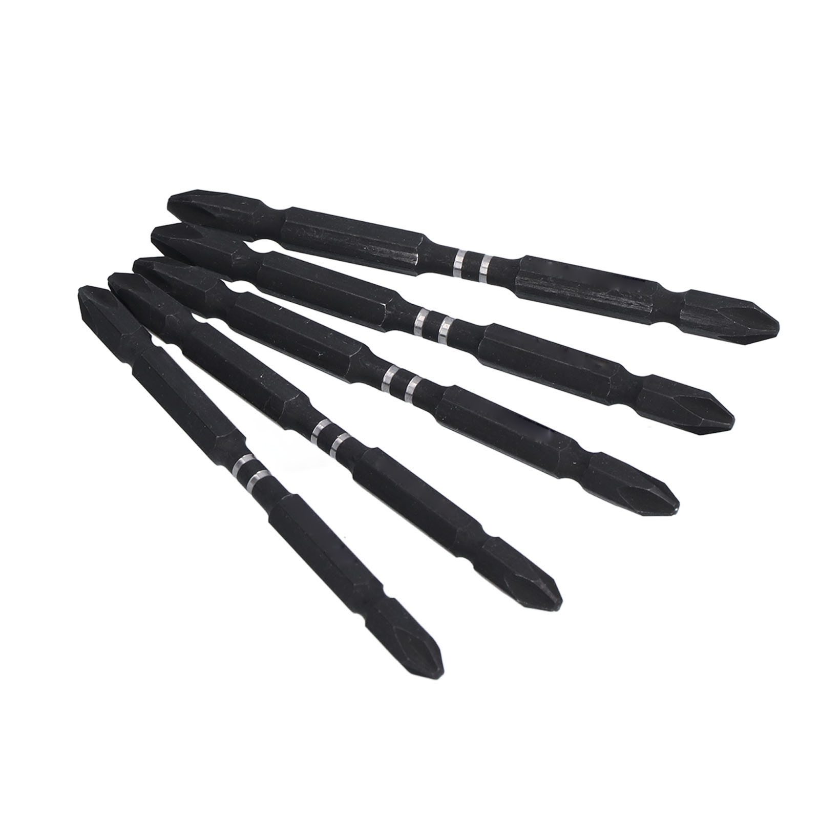 10-teiliges Set Magnetische Kreuzschlitzschraubendreher-bits Mit 2 Köpfen, 1/4"-sechskantschaft, S2-legierungsstahl, Ph2, 100 Mm