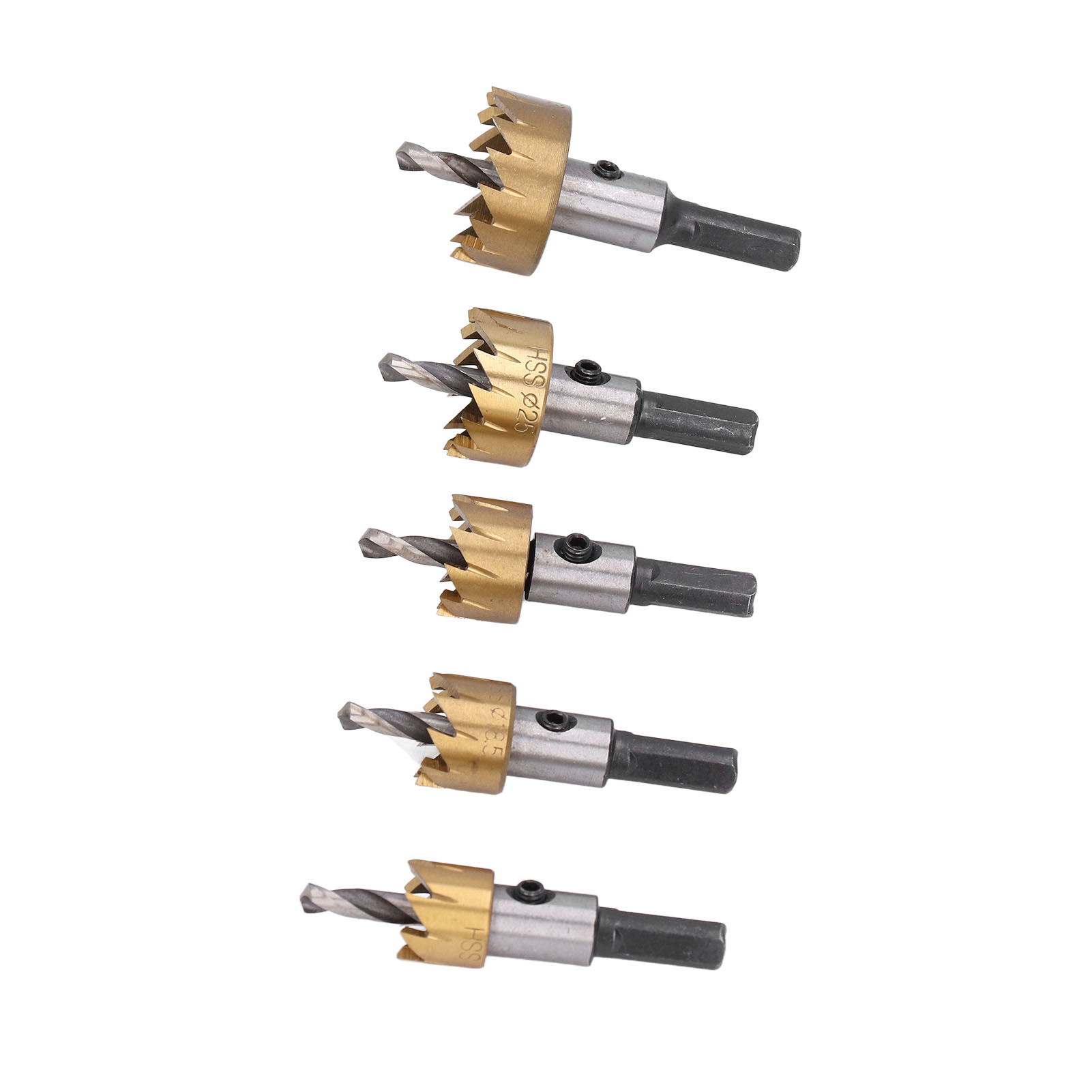 5-teiliges Hss-lochbohrer-set, Hss-schneidlochsäge-set Für Handbohrmaschinen Und Tischbohrmaschinen