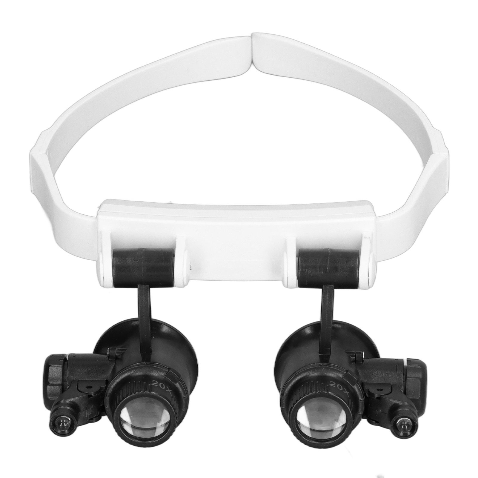 Kopfmontierte Lupe Mit Led-beleuchtung, 4 Austauschbaren Linsen (10x, 15x, 20x, 25x), Uhrenreparaturlupe Für Schmuckbegutachtung