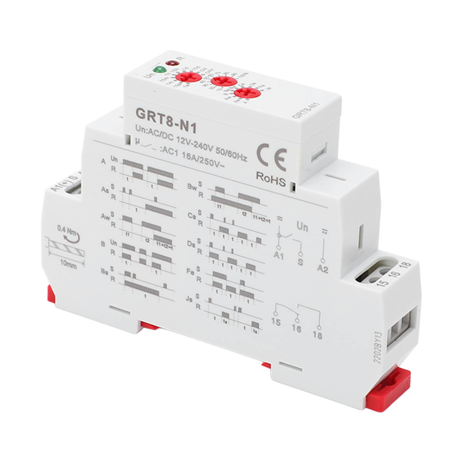 Multifunktions-zeitrelais, Einstellbar Von 0,1 S Bis 10 Tagen, Hochpräziser Verzögerungsschalter Mit Anzeige, Ac/dc 12–240 V