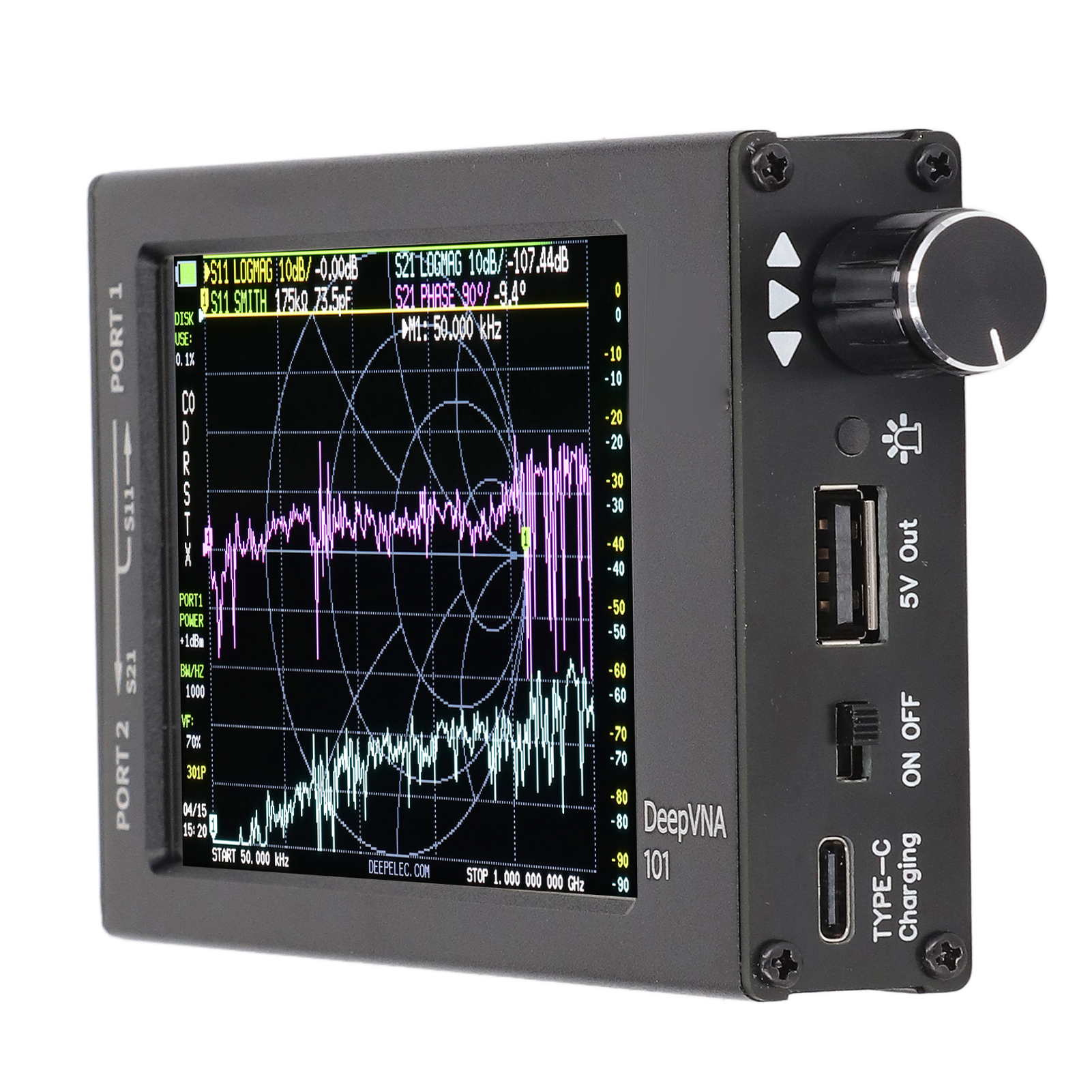 Vektornetzwerkanalysator Mit 4,3-zoll-bildschirm, Handgerät, Hf/vhf/uhf-antenne, Stehwellenanalysator, 10 Khz – 1,5 Ghz