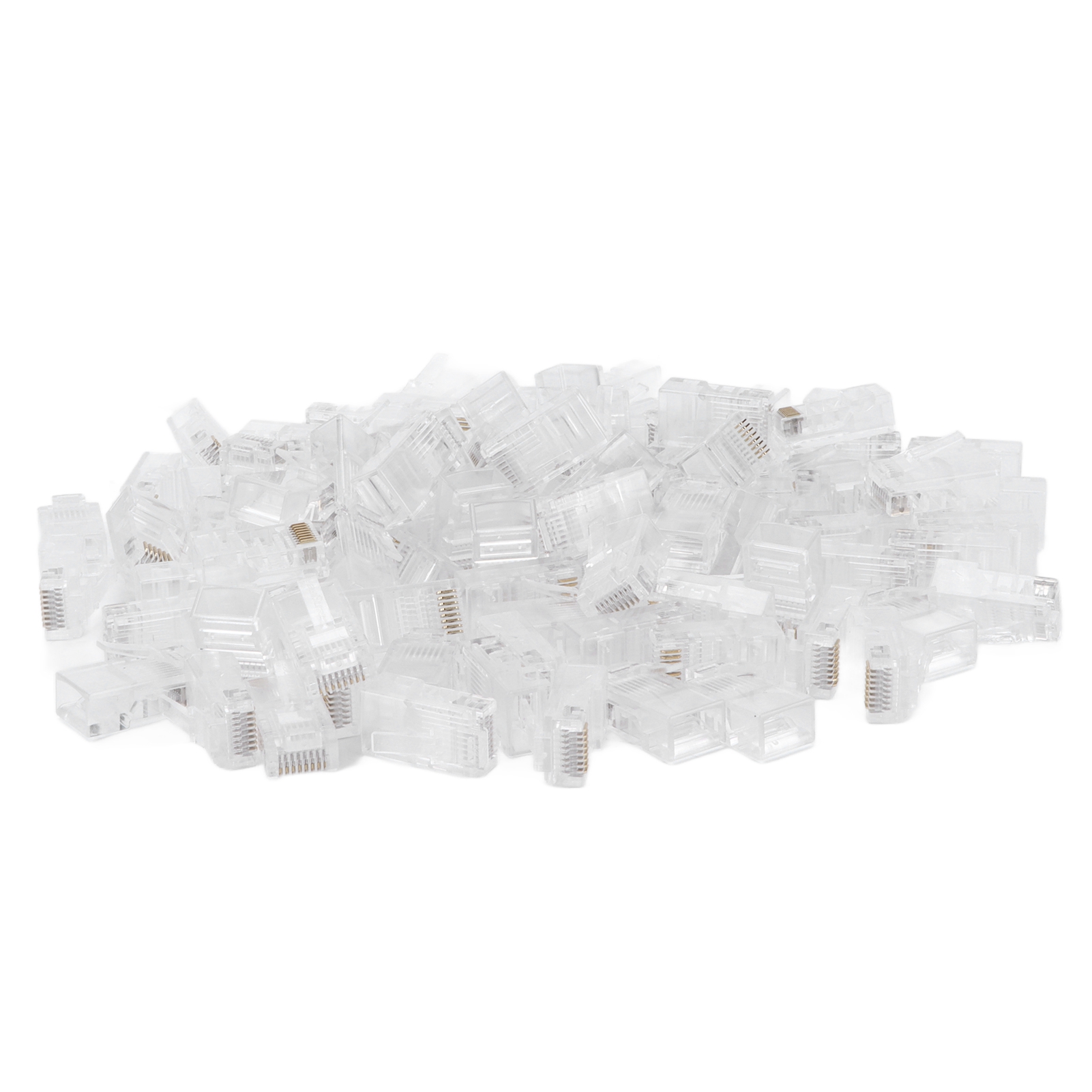 100 Stück Tf1013c Netzwerk-kristallkopf 8p8c Cat5 Rj45 Ungeschirmtes Netzwerkkabel Modularstecker Vergoldet