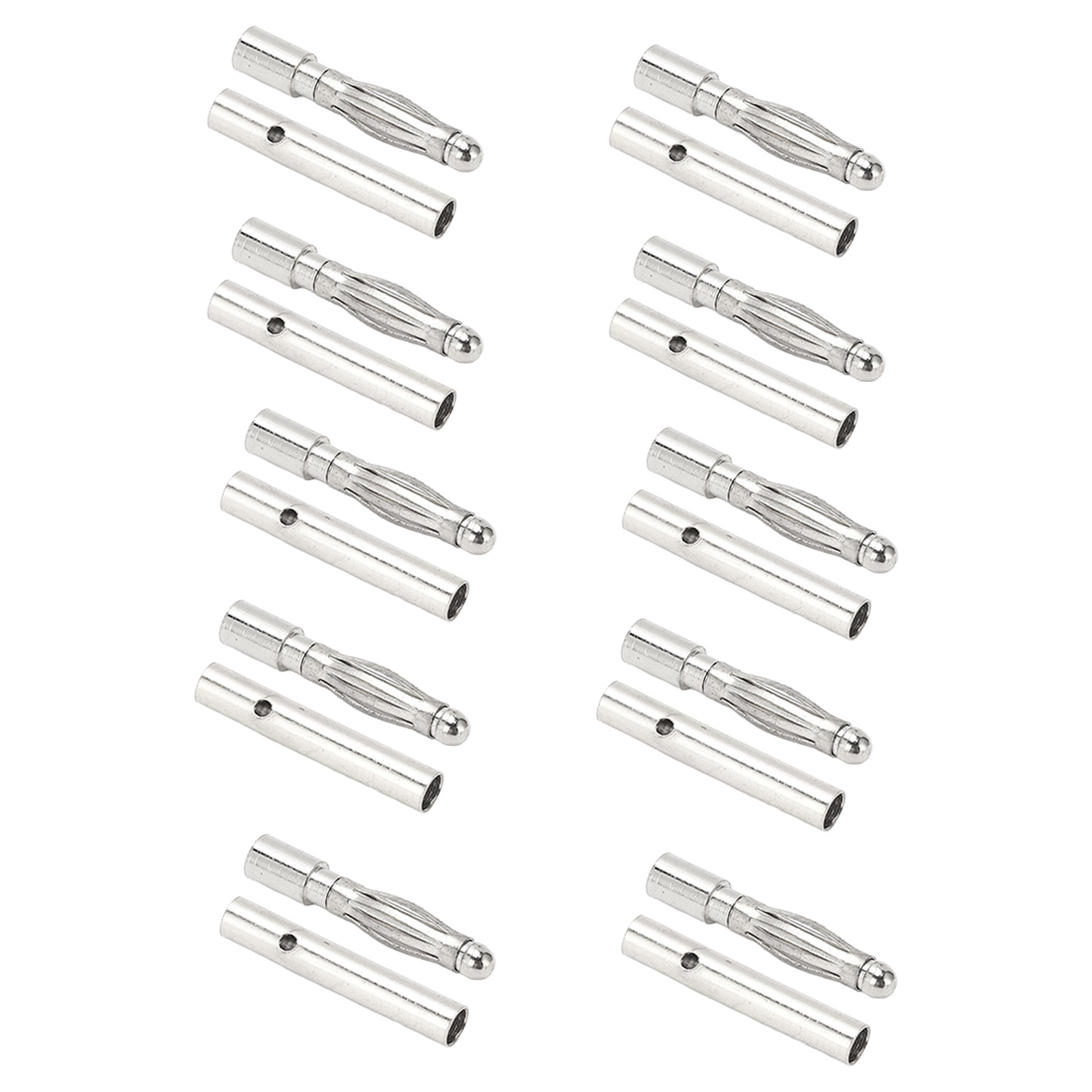 10 Stück 2,5 Mm Bananenstecker, Vergoldet, Rotes Kupfer, Männlich/weiblich, Für Regler, Akku, Motor