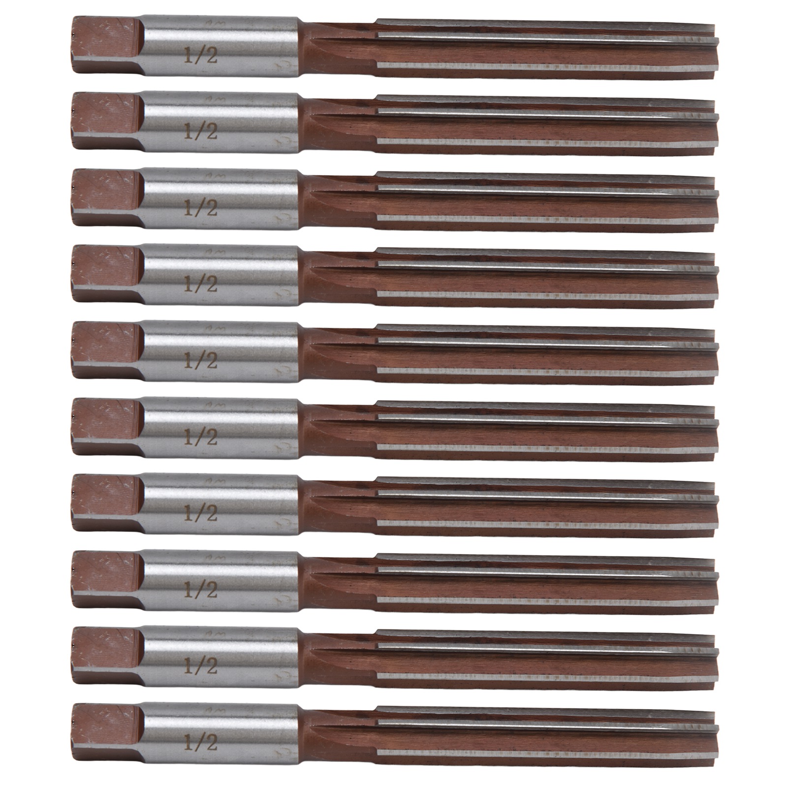 10-teiliges Handreibahlen-set Mit 6 Klingen (1/2 Zoll, 9sicr) Für Kunststoff, Holz Und Metall