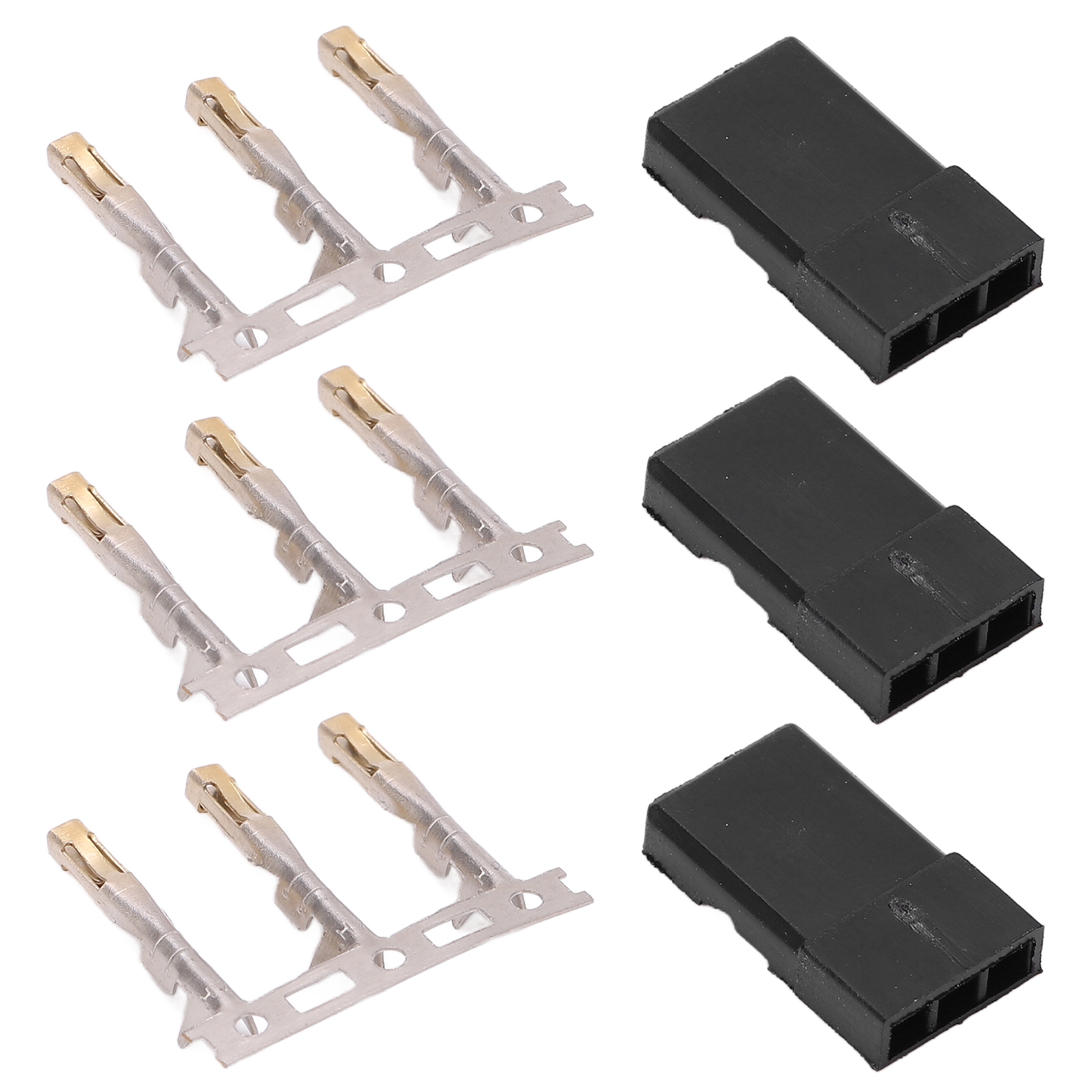 100er-set 11.040 3-polige Stecker-buchsen-steckverbinder, Vergoldet, Für Modell Bevel Flugzeugempfänger