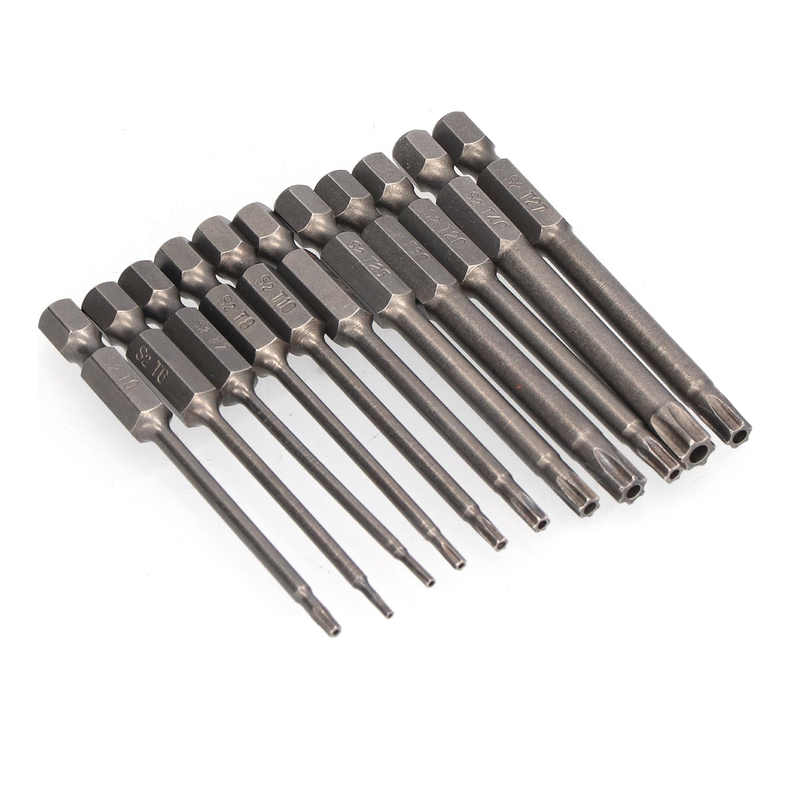 11-teiliges Plum Blossom Schraubendreher-bit-set, 1/4 Zoll Sechskantschaft, S2-stahl, Magnetisch, 75 Mm, Sicherheitsbit-set