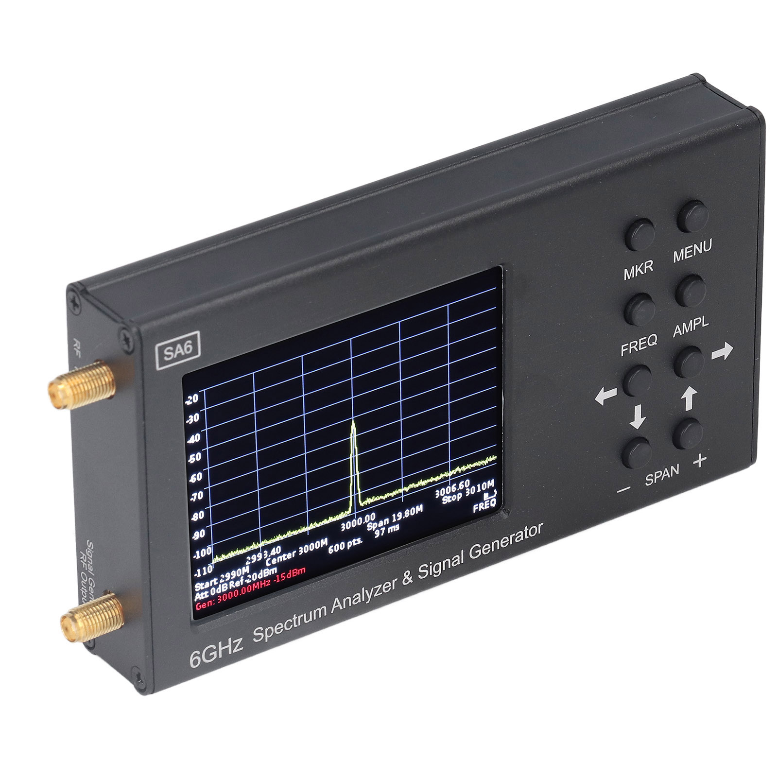 Vektornetzwerkanalysator 6 Ghz Vna Spektrum Antennentester Signalgenerator Sa6 3,2-zoll-bildschirm