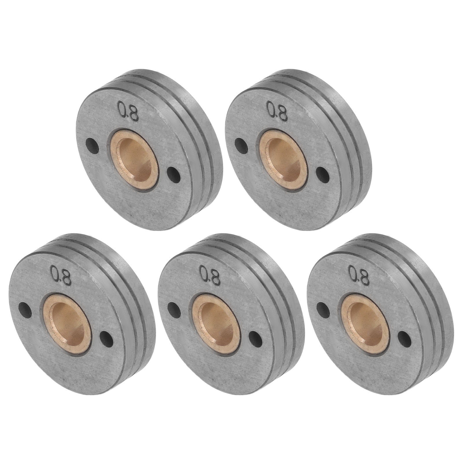 5 Stück Drahtvorschubrollenlager Stahl Doppelantrieb Schweißdrahtführungsrollen 0,8‐1,0mm Nut