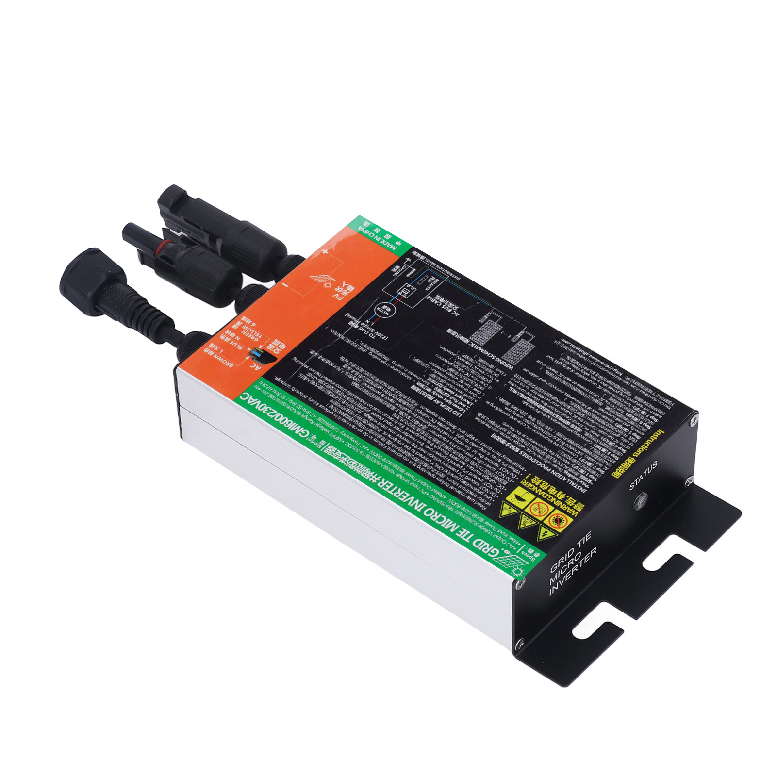 Netzgekoppelter Mikro-wechselrichter Mppt Reiner Sinuswellen-solar-mikro-wechselrichter Alternative Energie Ac230v 600w