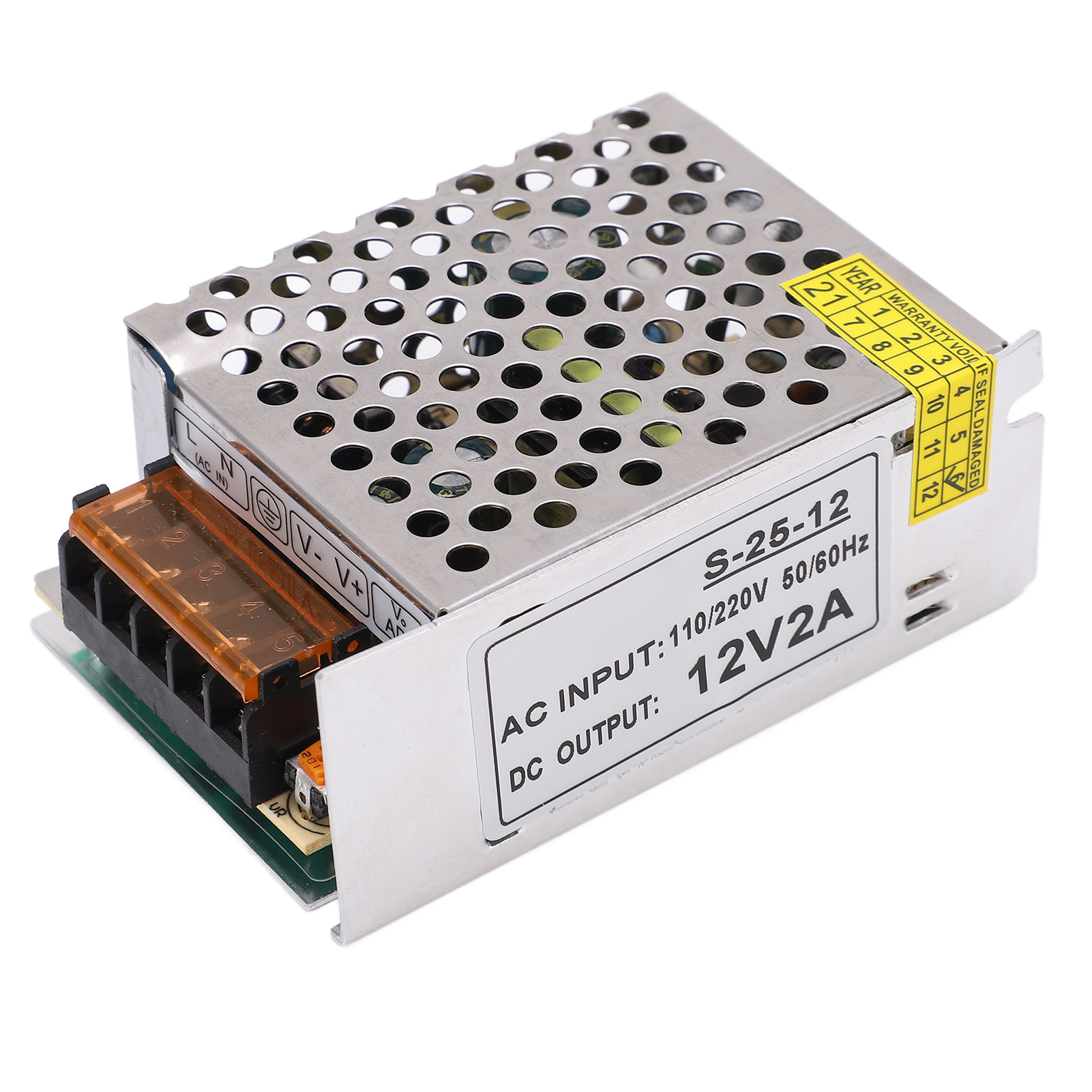 Gleichstrom-schaltnetzteil Mit Netztransformator, Überwachungs-led-leuchte Und Adapter 110v/220v‑25‑12