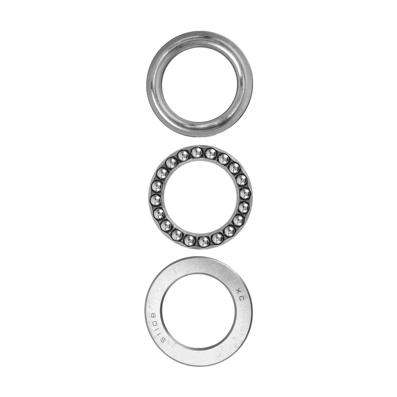 5 Stück Axialkugellager, Ebene, Axiale Belastung, Stahl, Extra Leichte Serie, Industriezubehör 51108
