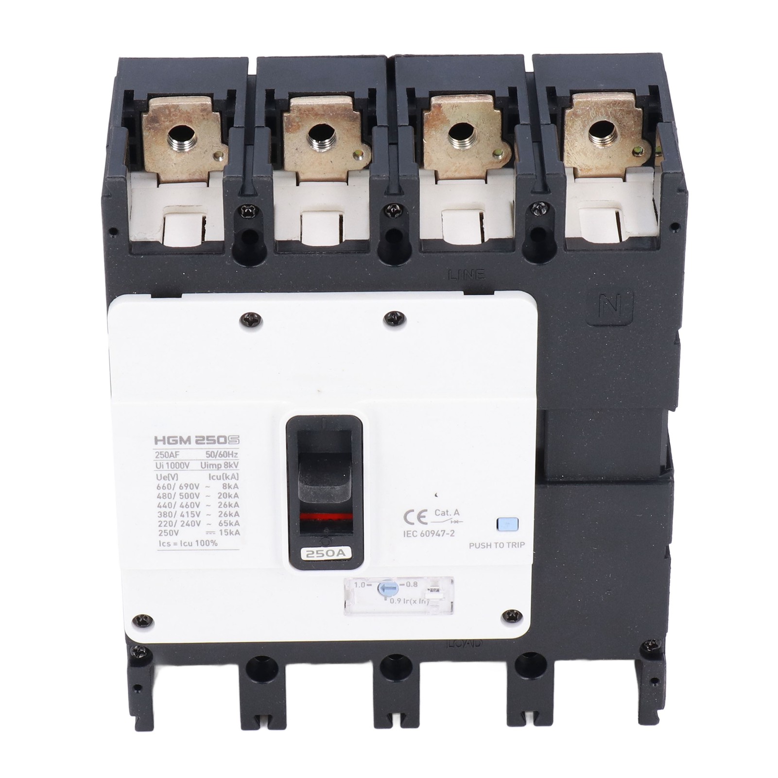 4-poliger Batterieschutzschalter, Trennschalter, Kompaktgehäuse, Mccb 250 A Für Motor