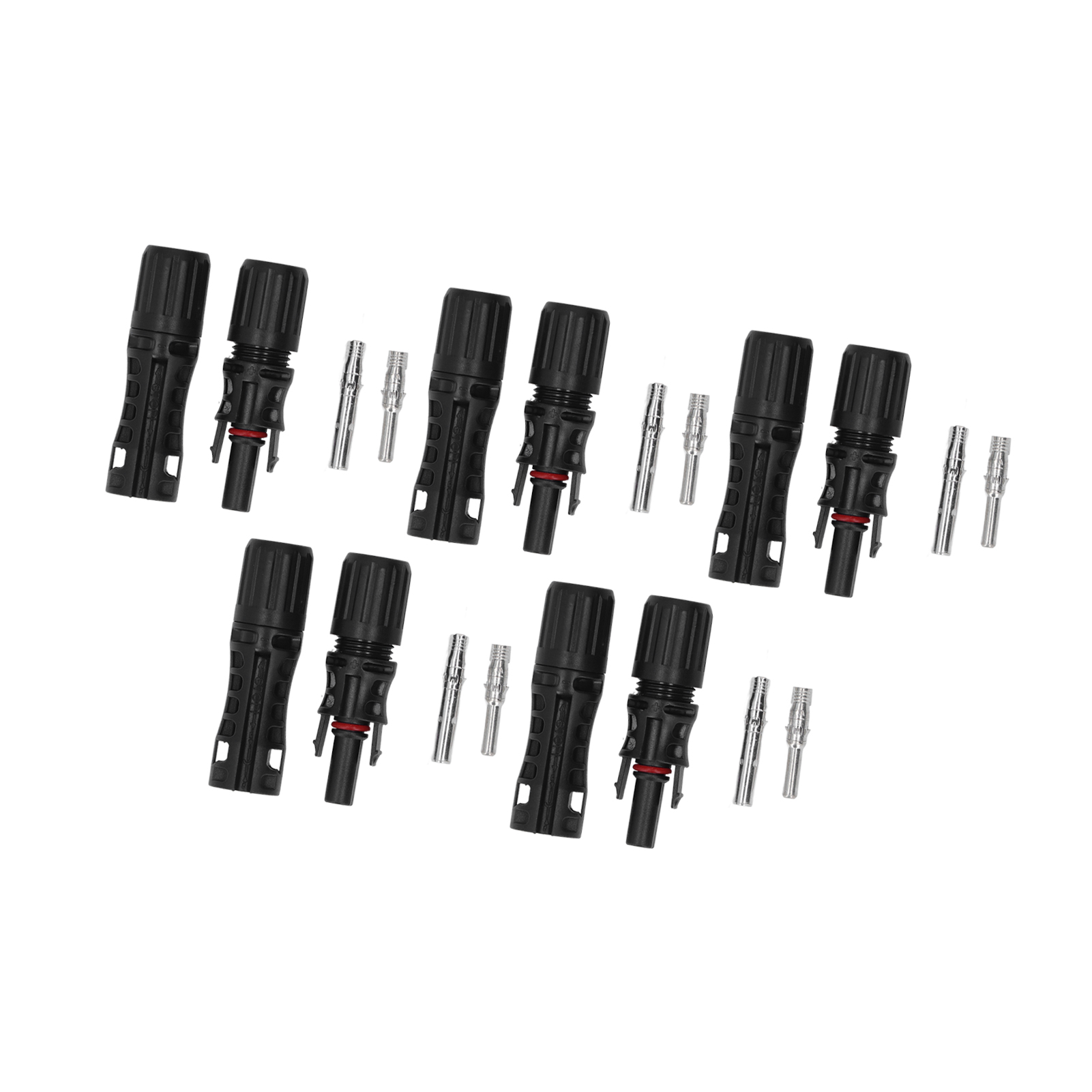 5er-set Solarmodul-kabelverbinder Ip67 Wasserdicht Flammhemmend Pc Ppo-gehäuse Solar-pv-kabel Stecker Buchse 1500v