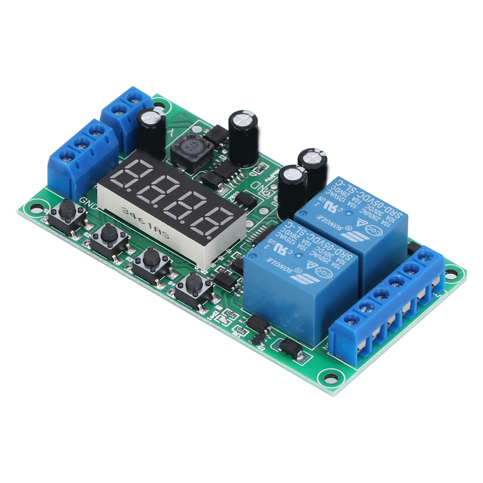 Verzögerungsrelaismodul 2-kanal Impulstrigger Stromabschaltzyklus Timer Schaltungsschalter Yf‑7 7‑30vdc
