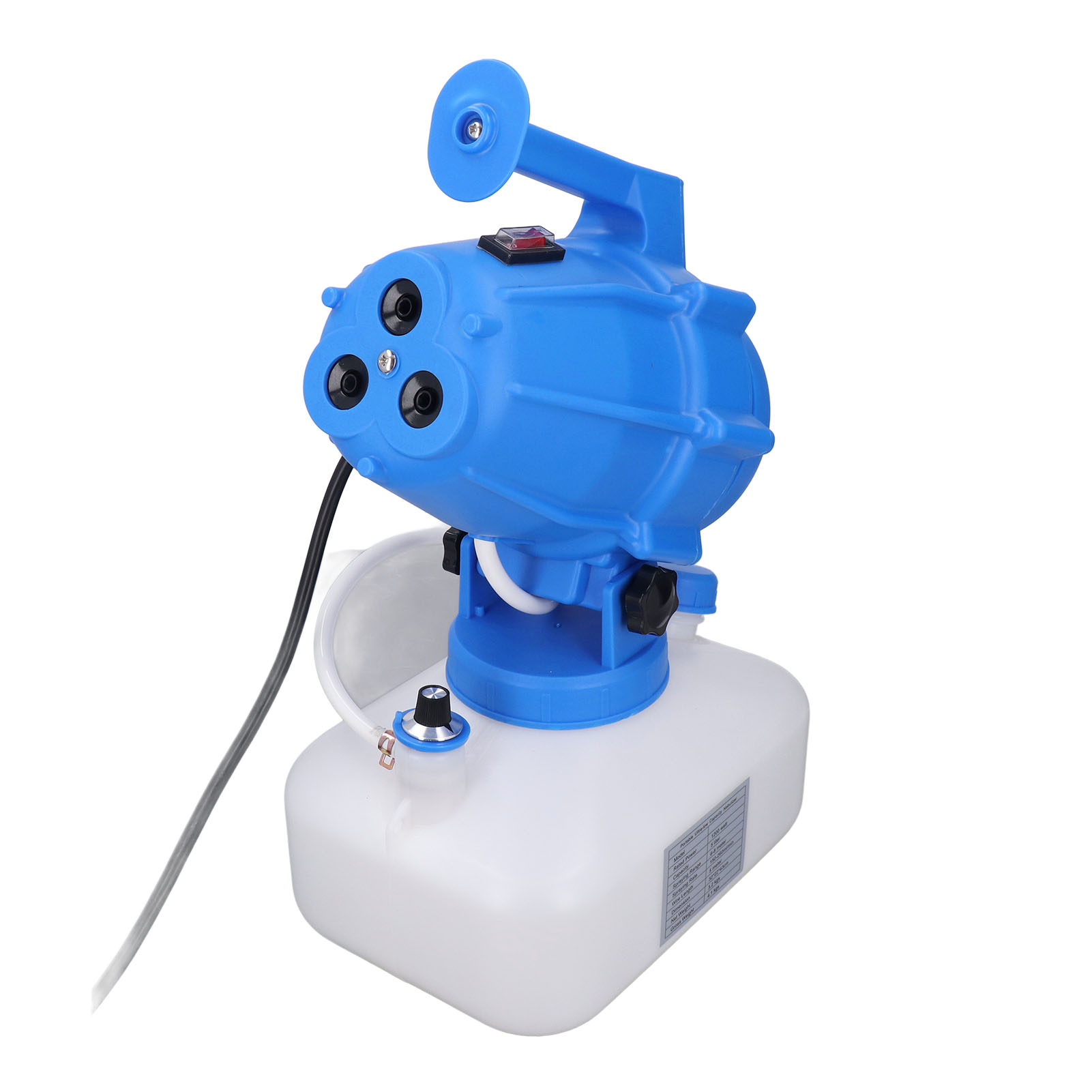 5-liter-ultra-low-volume-sprühgerät, Tragbarer, Verstellbarer Nebelzerstäuber Mit 3 Düsen, 1200 W, Eu-stecker, 220 V