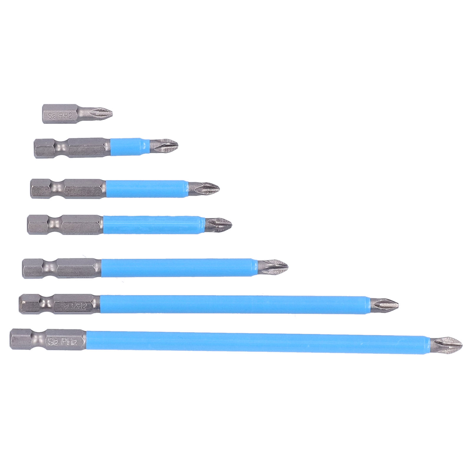 7-teiliges Ph2-schraubendreherbit-set, Blau, Magnetisch, Für Die Kfz-reparatur Und Wartung