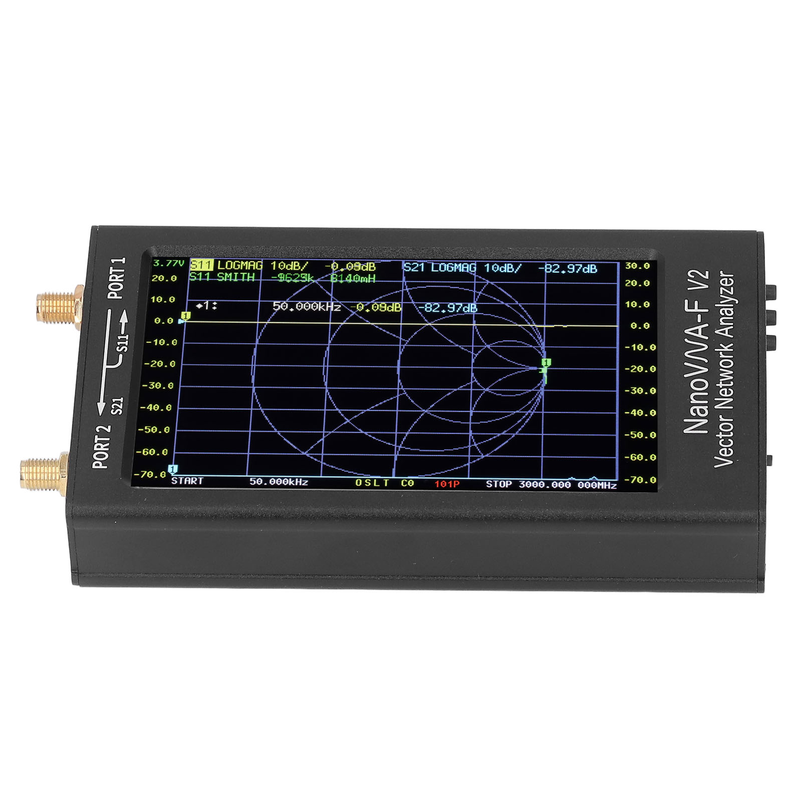 Vektornetzwerkanalysator 50 Khz – 3 Ghz Kurzwelle Hf Vhf Uhf Messung 4,3 Zoll Saa2 Vnaf V2