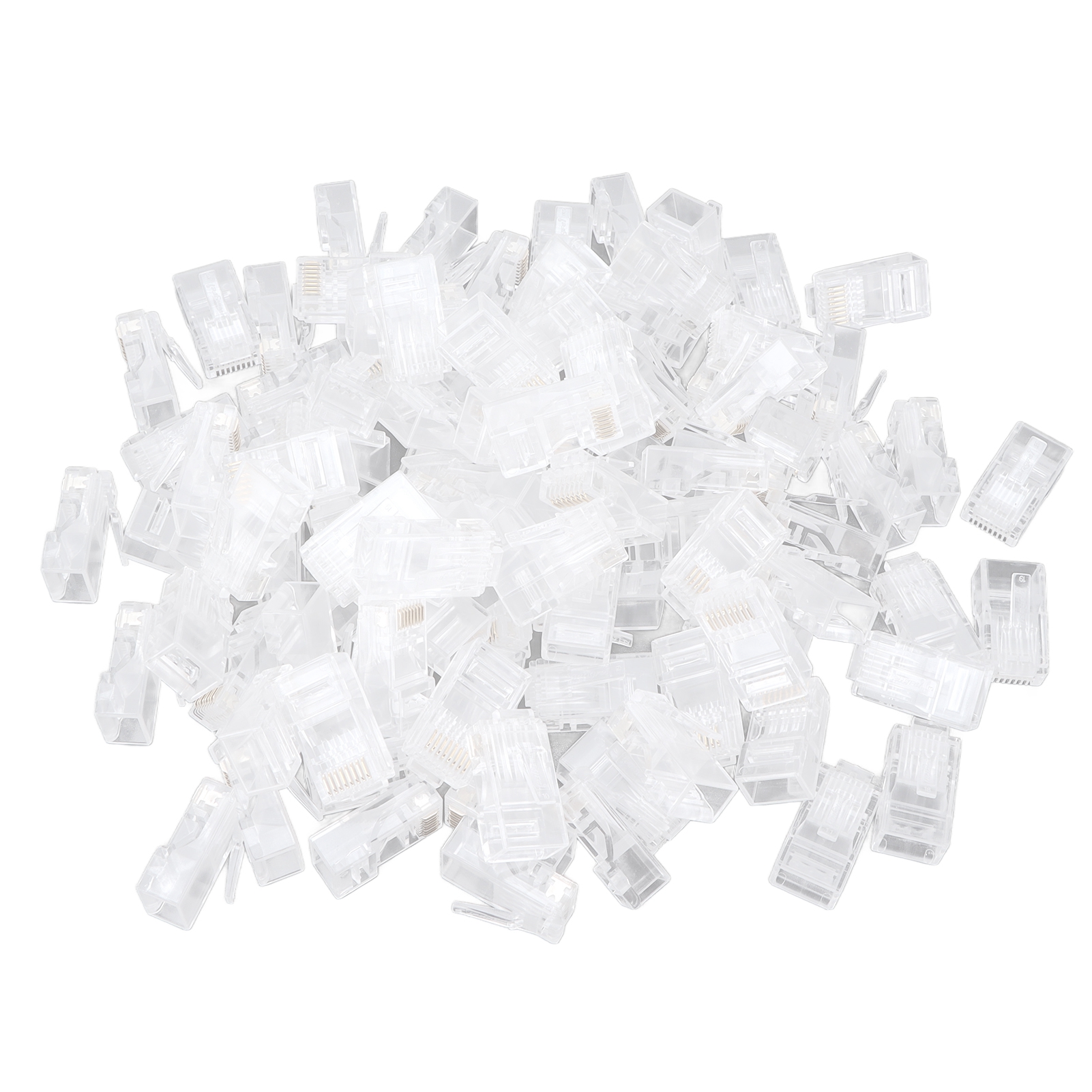 100 Stück Tf2005a 8p8c Rj45-stecker Cat6 Ungeschirmter Ethernet-kristallkopf Für Computer, Laptops Und Router