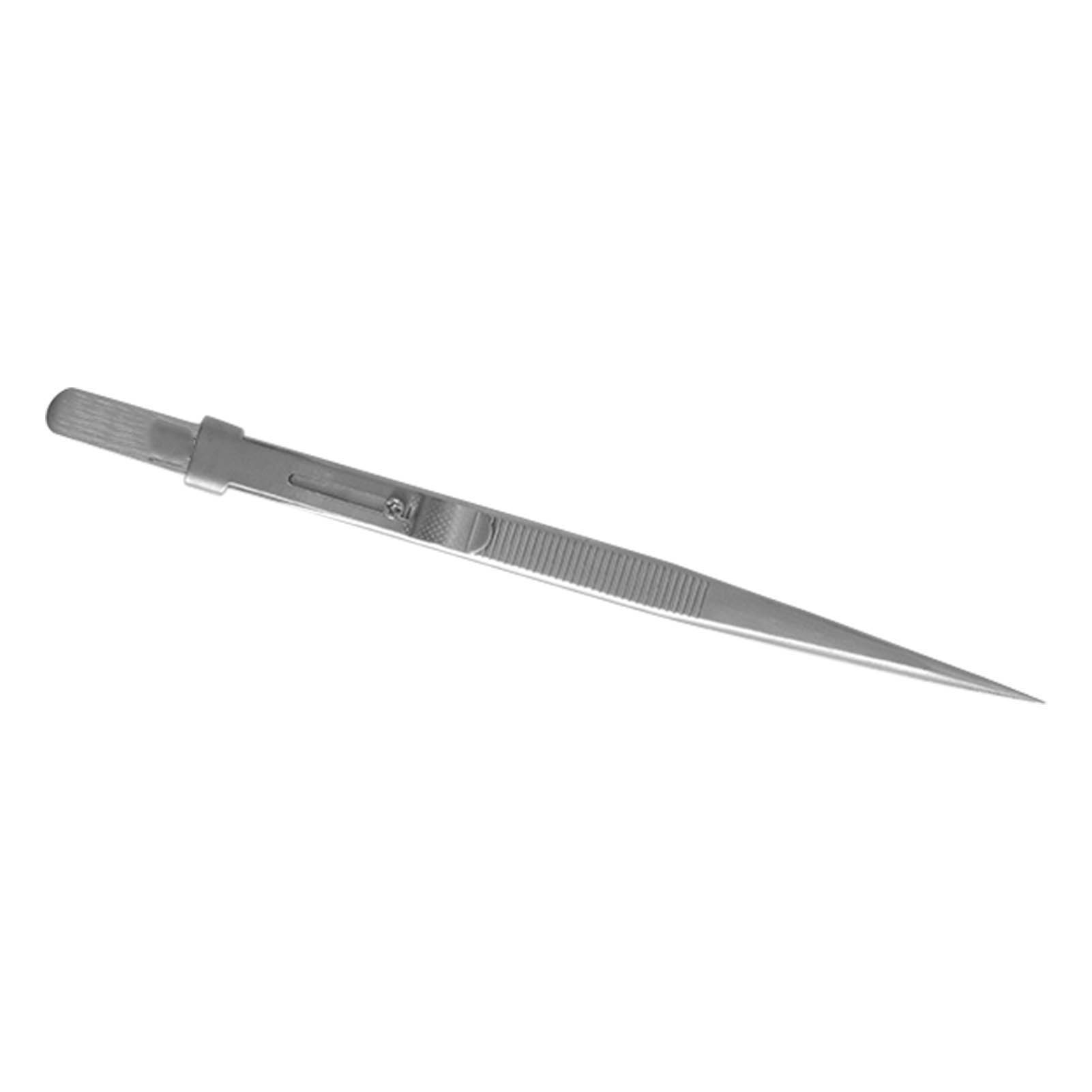 Pinzette Aus Legiertem Stahl Mit Verstellbarer Schiebeverriegelung, Antimagnetisch, Für Elektronikreparaturen, Spitze Spitze