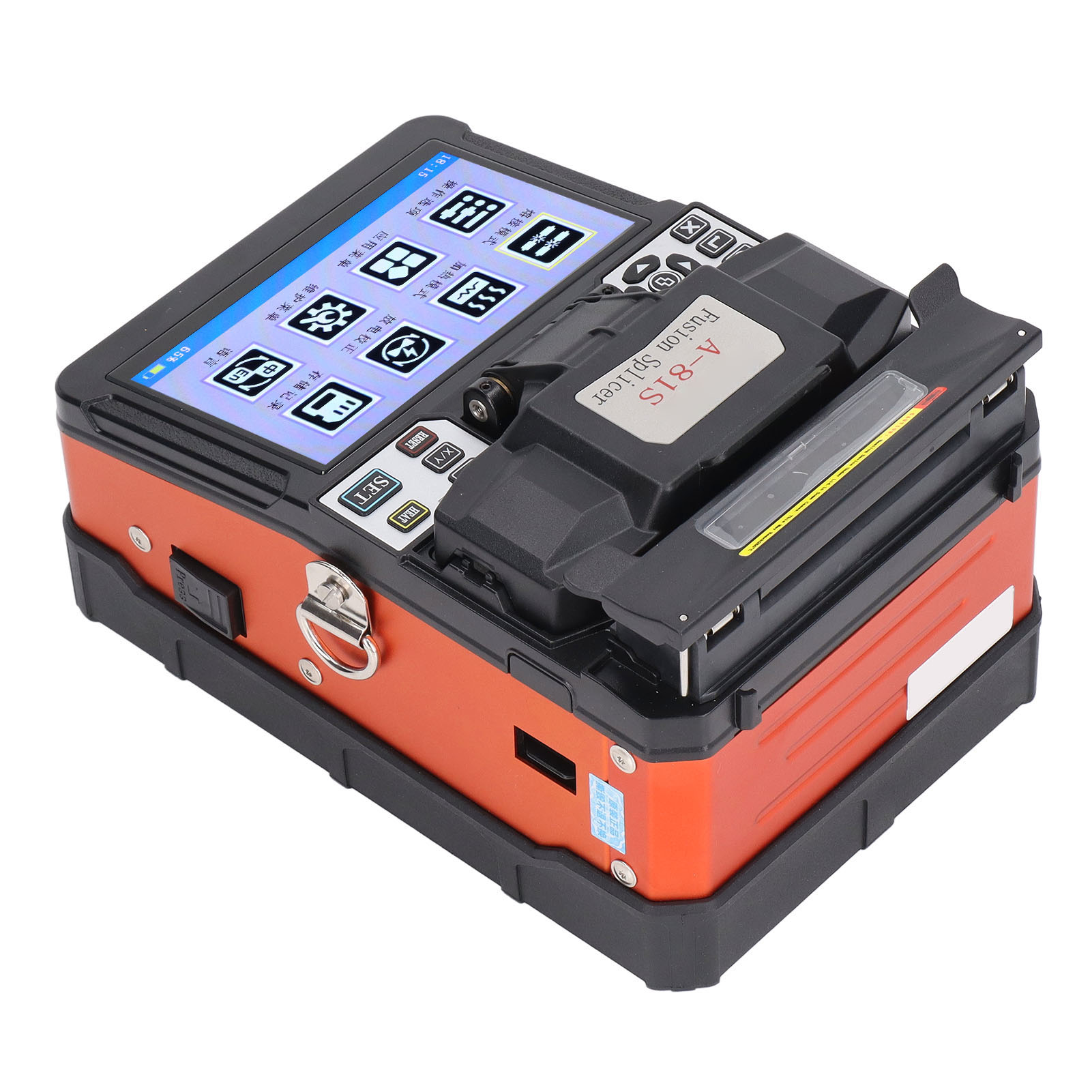 5-zoll-bildschirm-glasfaser-fusionsspleißgerät, Vollautomatische Fusionsschweiß-spleißmaschine, 100–240 V, Eu-stecker