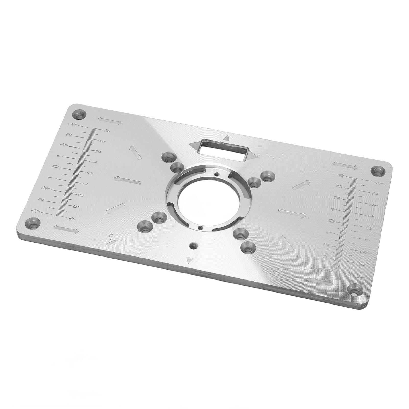 Aluminium-frästisch-einlegeplatte Für Holzbearbeitungsbänke, Fräs- Und Trimmmaschinen, 8 Löcher Mit Ringen