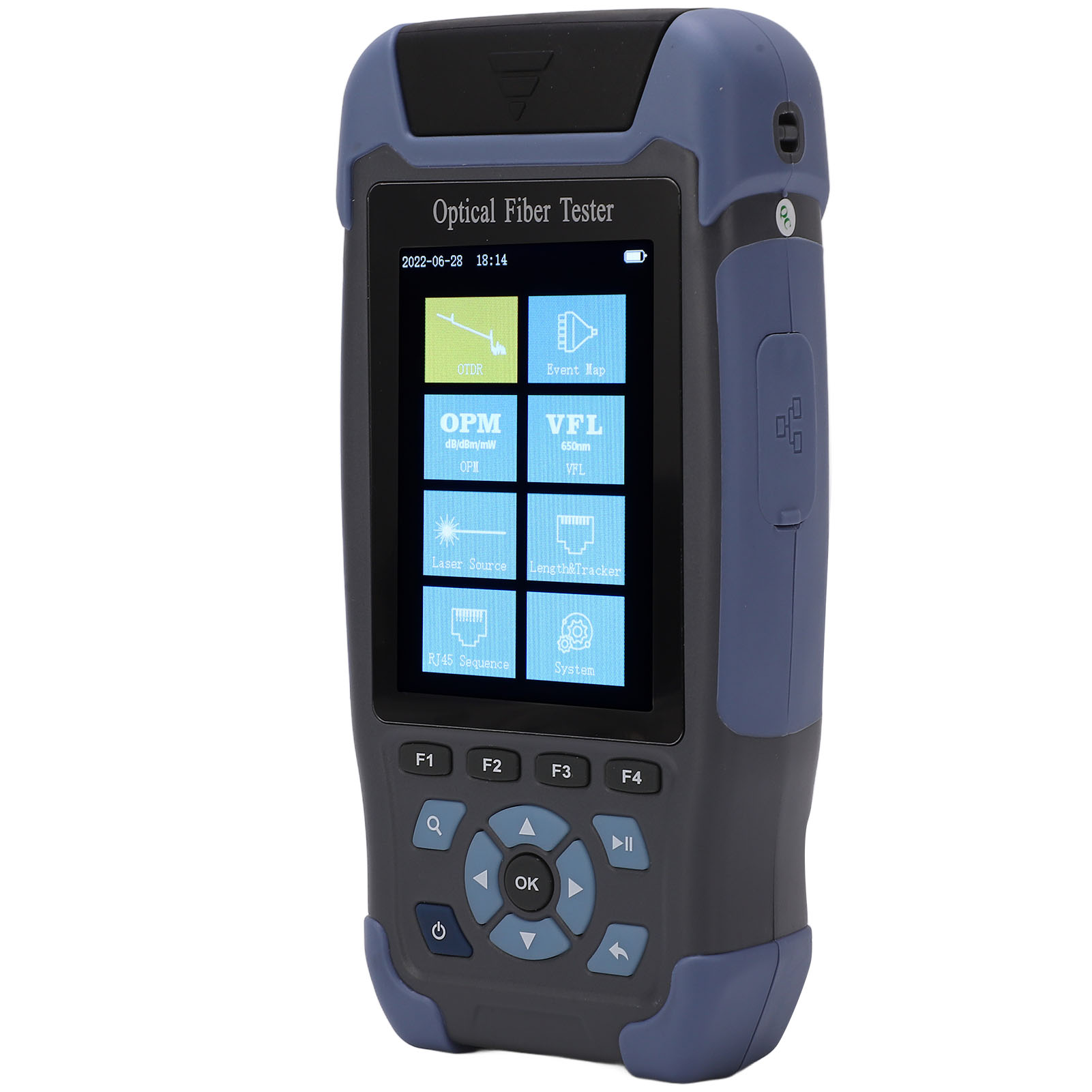 Optisches Zeitbereichsreflektometer (otdr) 9-in-1 Mit Zwei Wellenlängen, 3,5-zoll-farbdisplay, Glasfaserkabeltester, 110–240 V, Eu-stecker