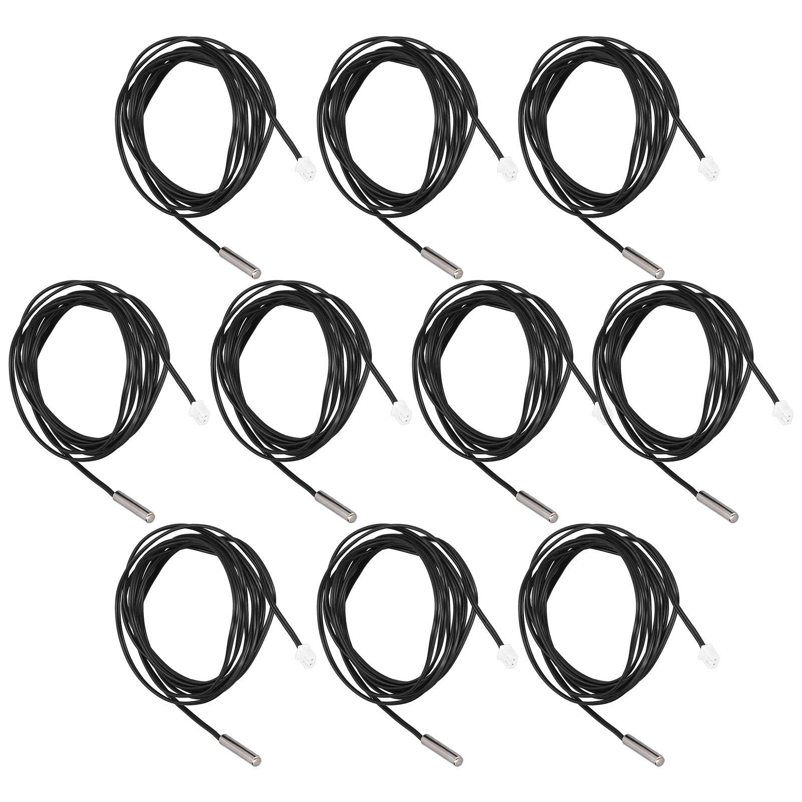 10 Stück Thermistor-sensor Ntc-temperaturfühler 5x25mm Zylindrischer Kopf 2 Meter Kabellänge 10k B3950