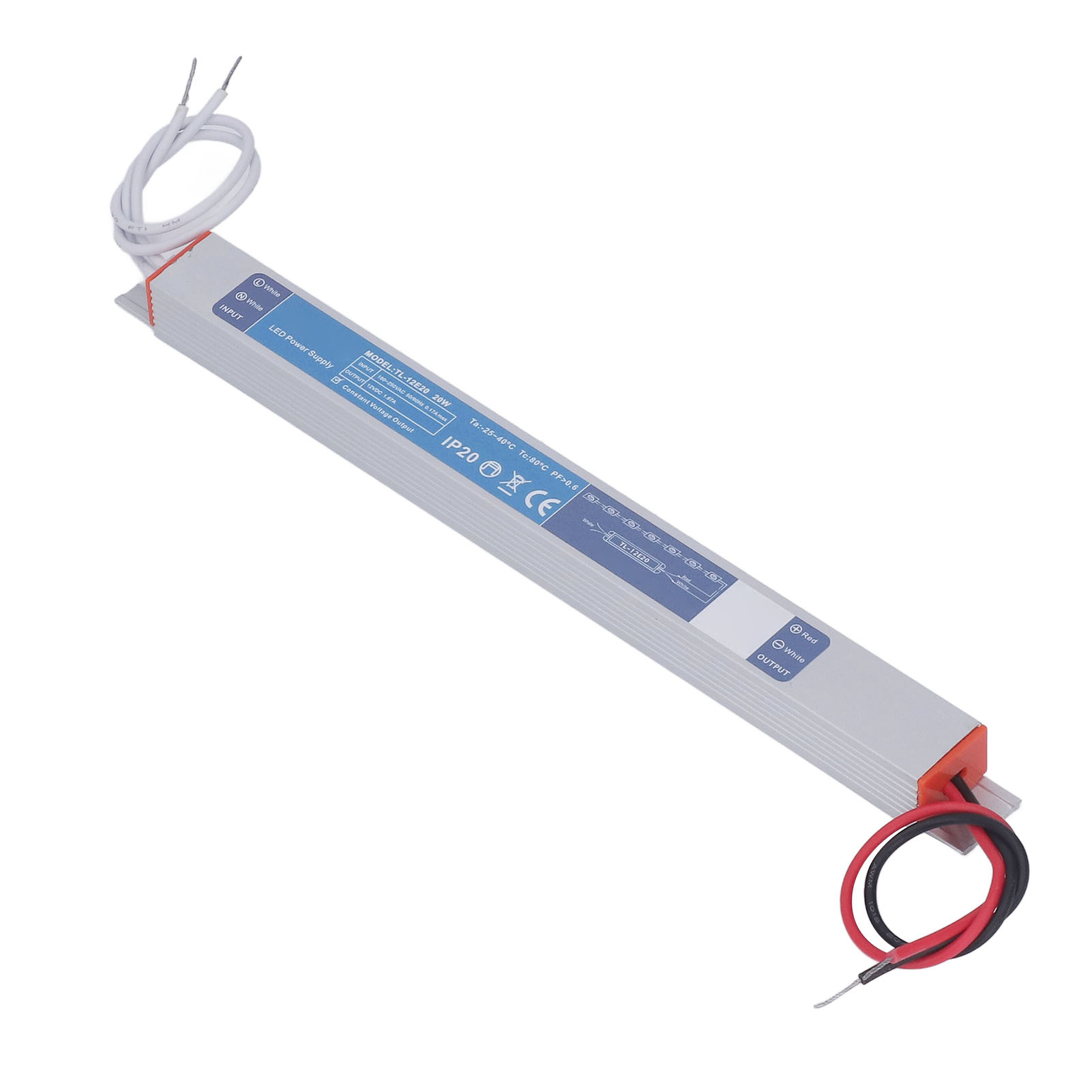 20-w-led-treiber Mit Transformator, Aluminiumlegierungsrahmen, Led-streifenbeleuchtung, Eingang 180–250 V Ac, 12 V, 1,67 A