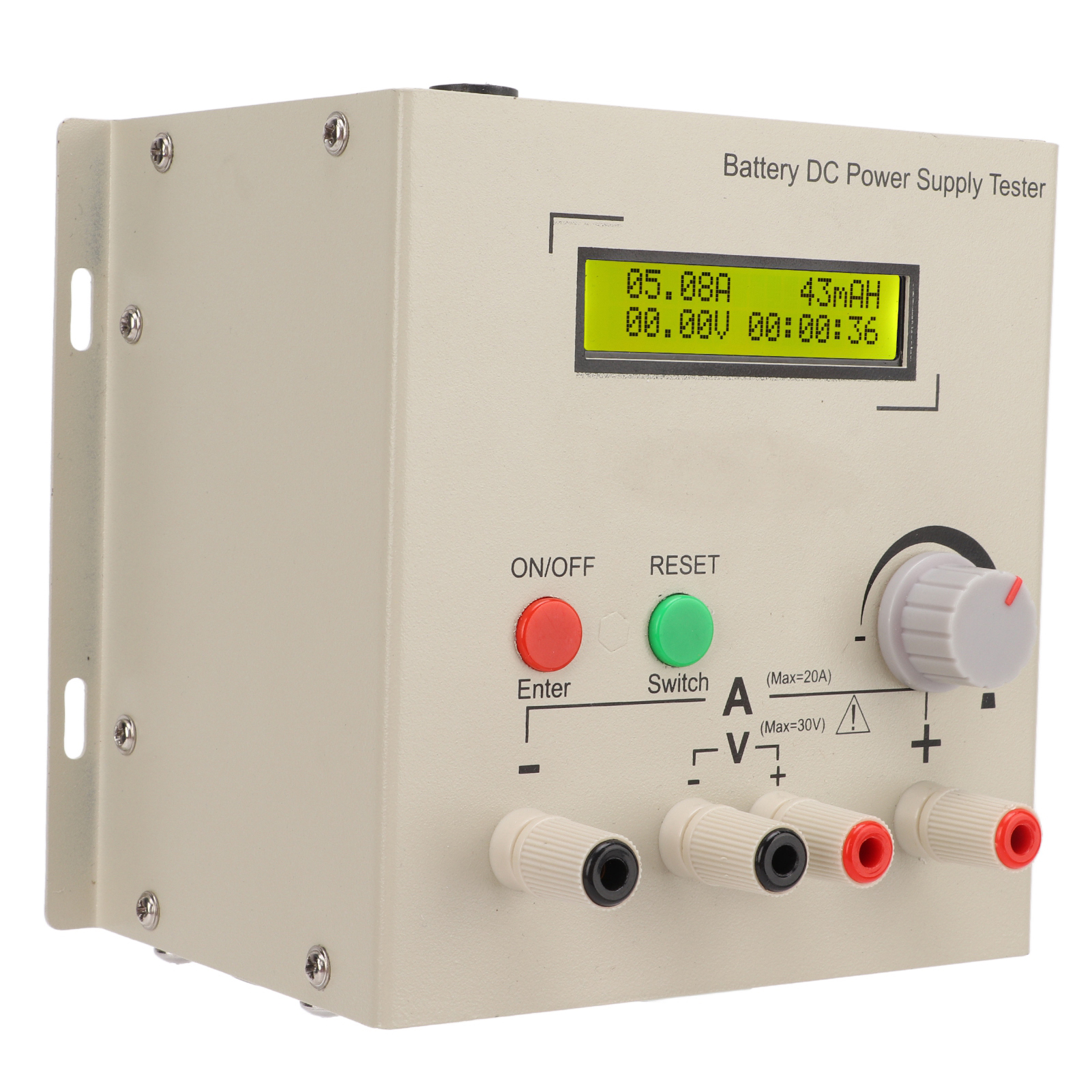 Batterietester Mit Lcd-anzeige, Messgerät Für Batteriekapazität Und -widerstand, Ac 100–240 V, Eu-stecker