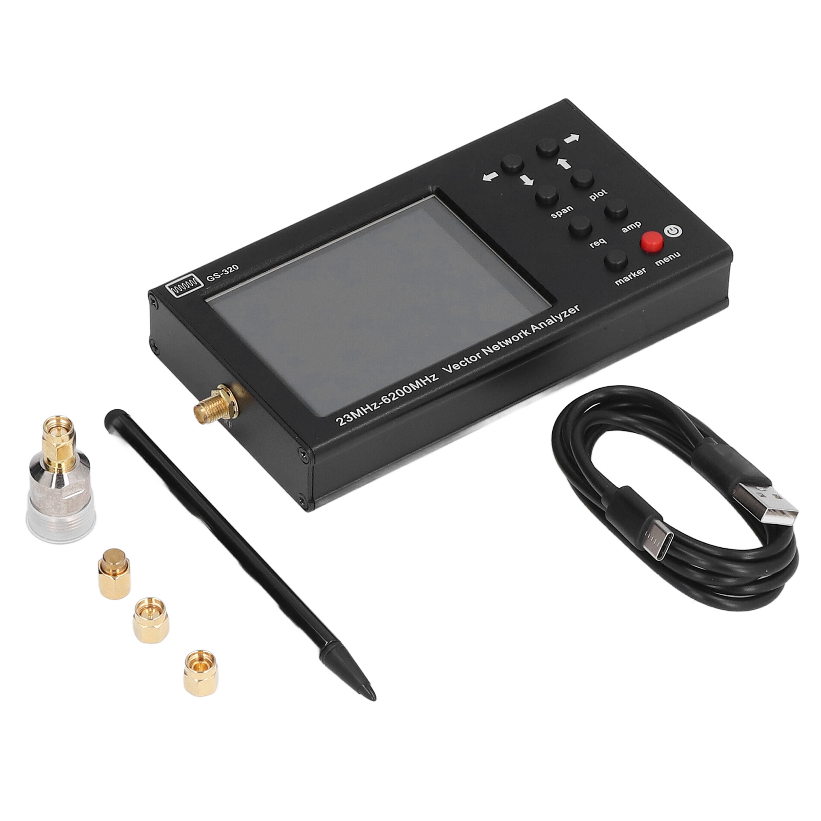 3,2-zoll-touchscreen-vektornetzwerkanalysator (vna) Antennenanalysator 23 Mhz–6200 Mhz Gs-320