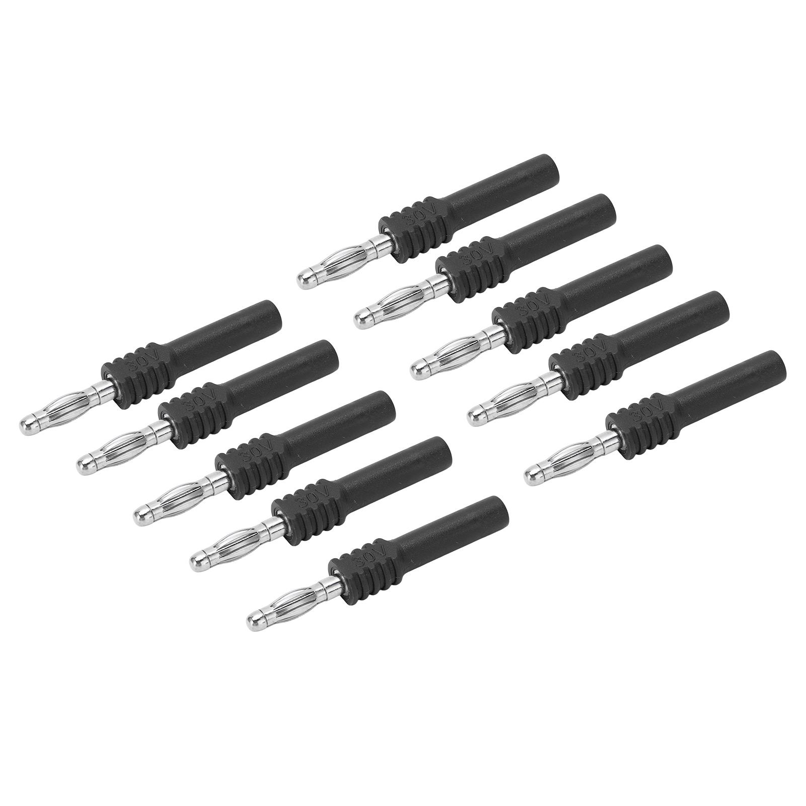 10 Stück J.20025 Bananenstecker 4 Mm Stecker Auf 2 Mm Buchse Multimeter Bananenstecker-adapter Für Die Industrie Schwarz