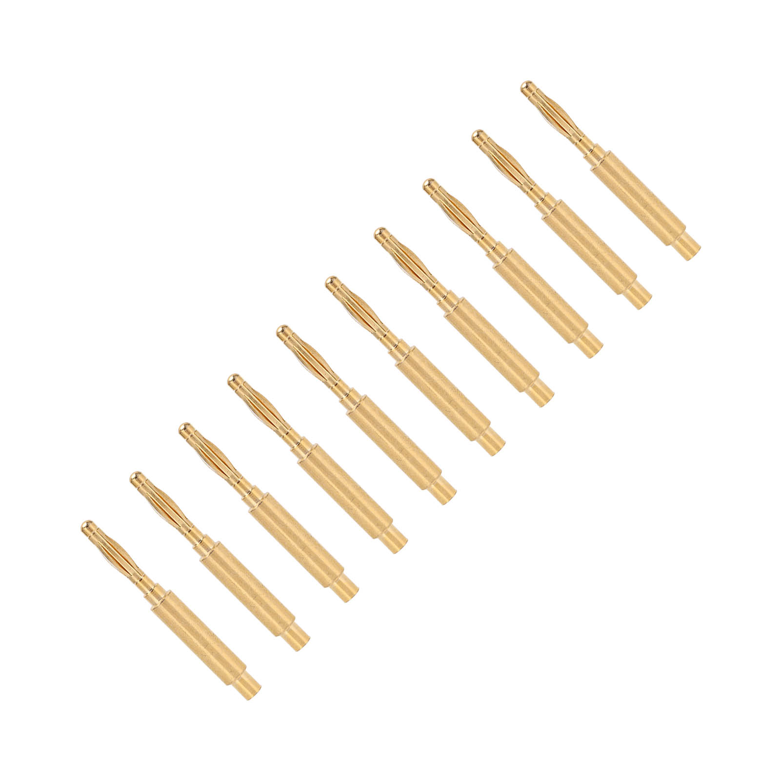10 Stück 2 Mm Bananenstecker, Vergoldet, Gute Übertragungsleistung, Kupfer-instrumentenprüfstecker