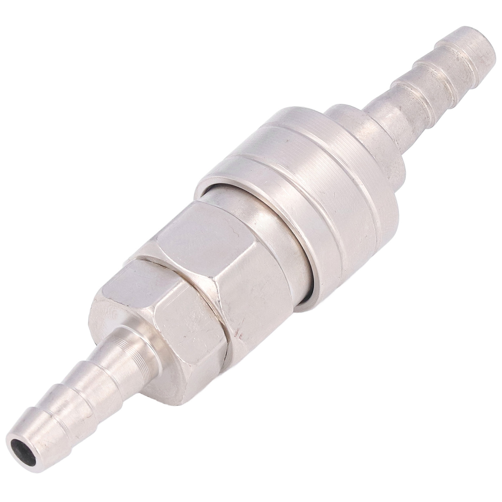 Luftkupplung, Vernickelter Edelstahl, Selbstverriegelnd, Schnellkupplung Für Pneumatische Schlauchanschlüsse (8 Mm Langes Ende (sh+ph20))