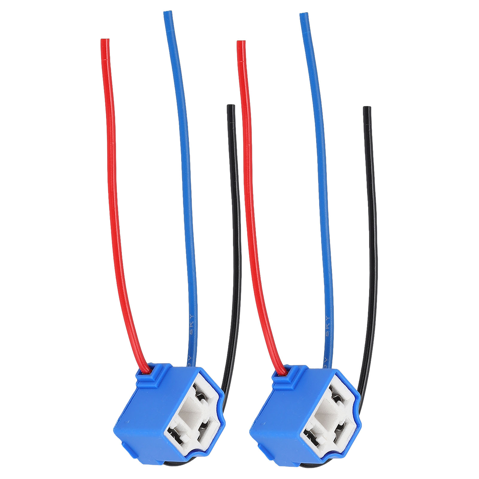 2 Stück H4 Keramik-buchse, Scheinwerfer-winkelstecker Mit Kabel, 1 Mm, 1224 V