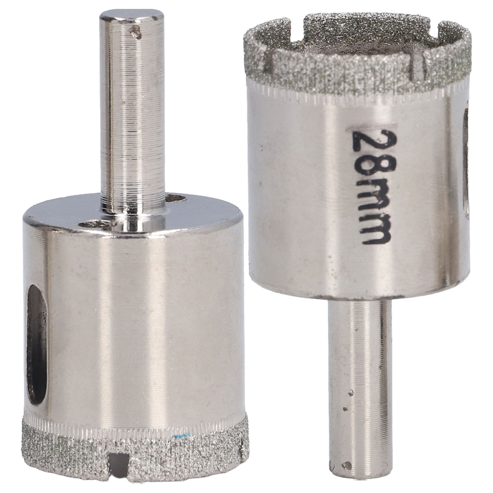 2 Stück 28 Mm Glaslochsägebohrer Aus Edelstahl, Geeignet Für Marmor, Granit Und Keramik